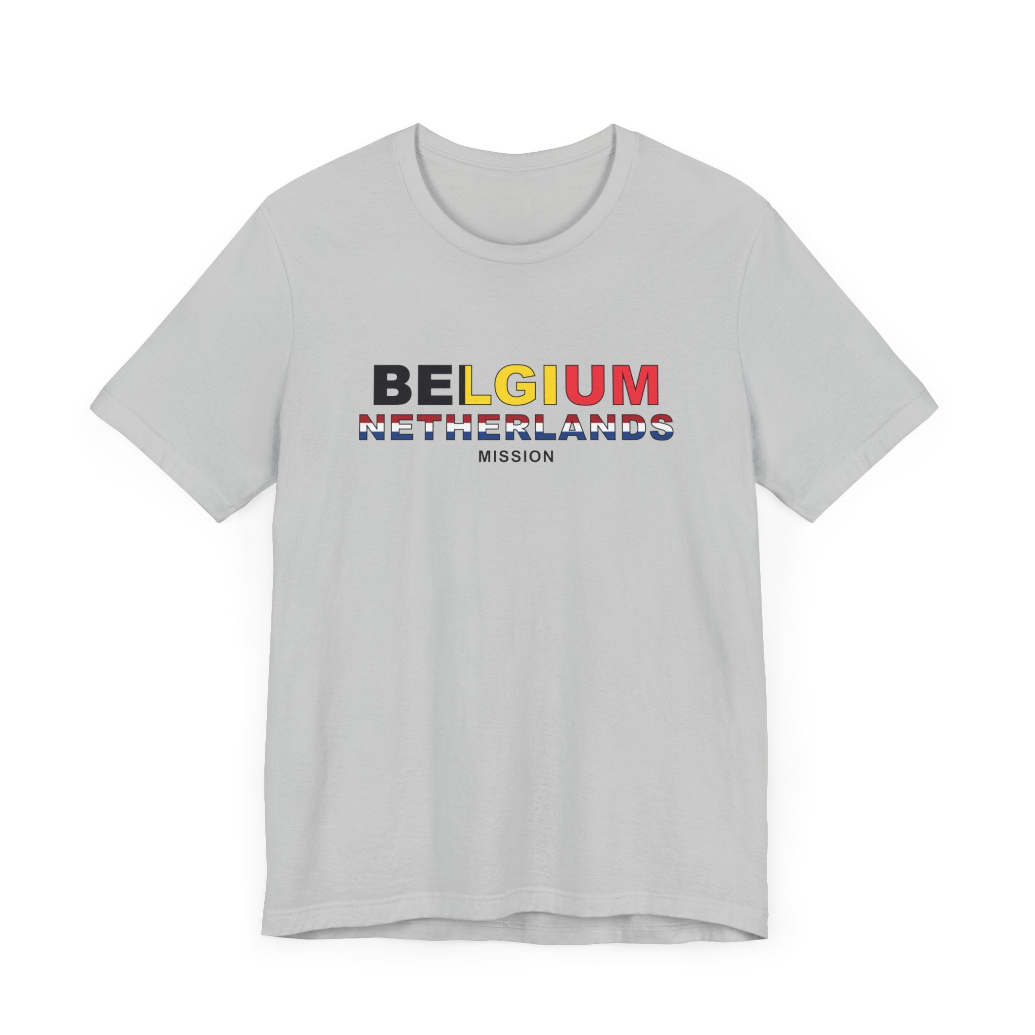 Belgium - Netherlands Mission Flag Title T-shirt - Mission Wishlist - LDS Missionary Gift Store