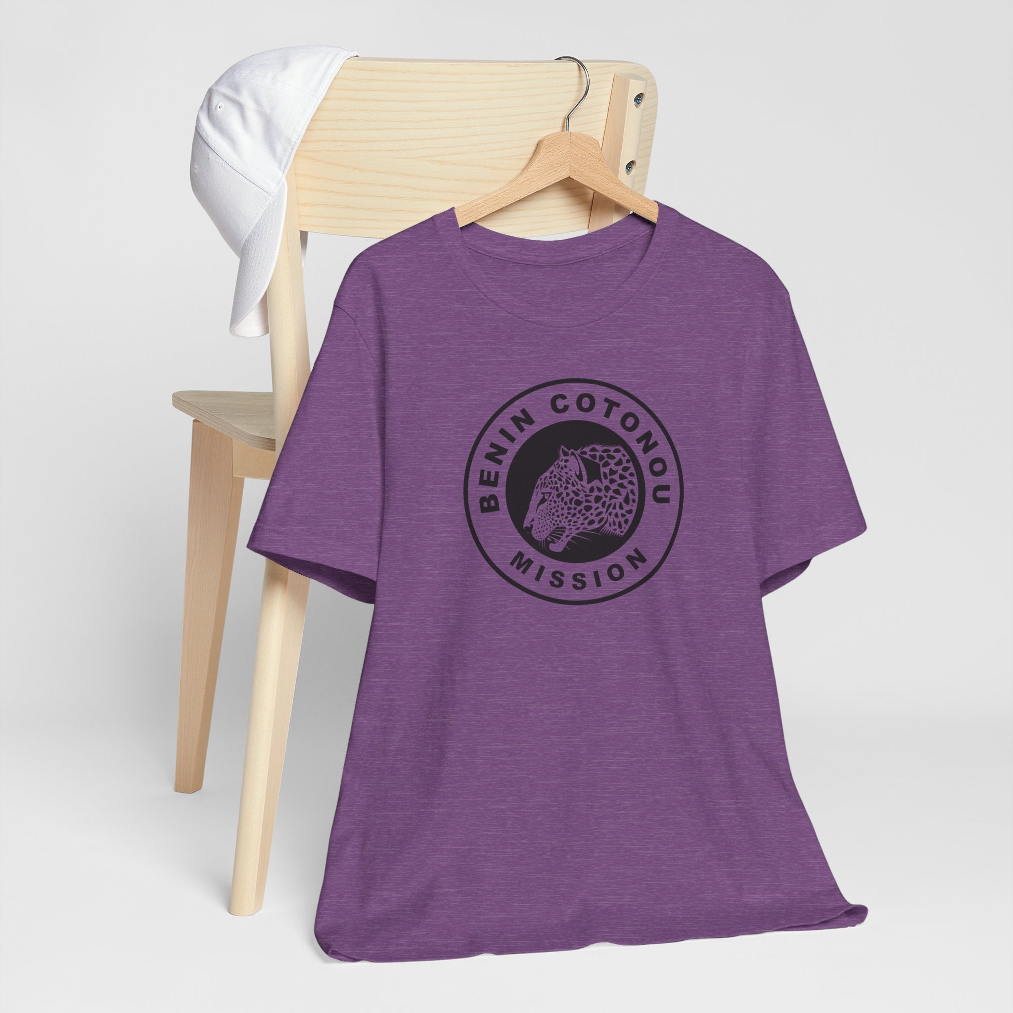 Benin Cotonou Mission Circular Monochrome Logo T-Shirt - Latter-Day Saint LDS Missionary Gift - Book of Mormon