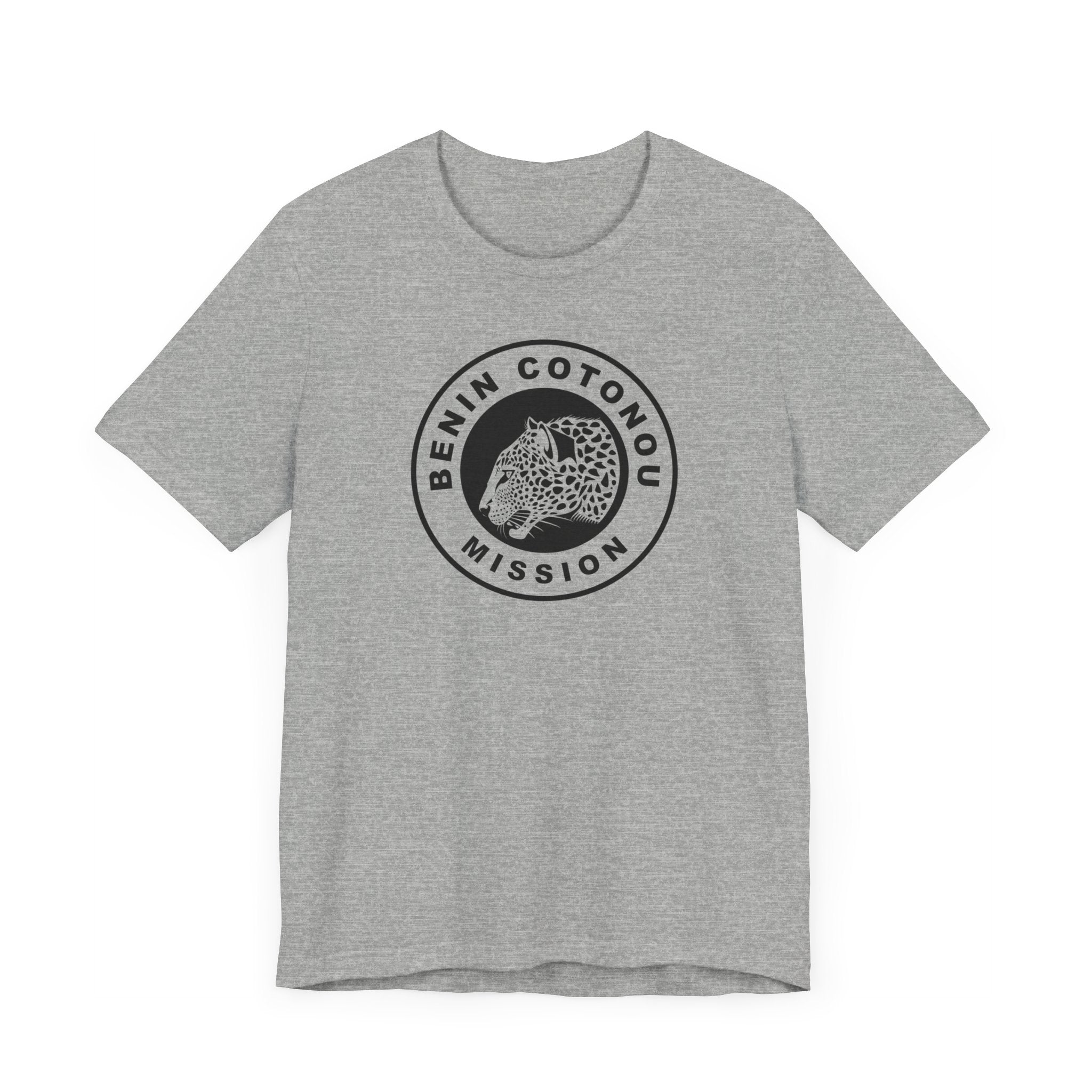Benin Cotonou Mission Circular Monochrome Logo T-Shirt - Latter-Day Saint LDS Missionary Gift - Book of Mormon