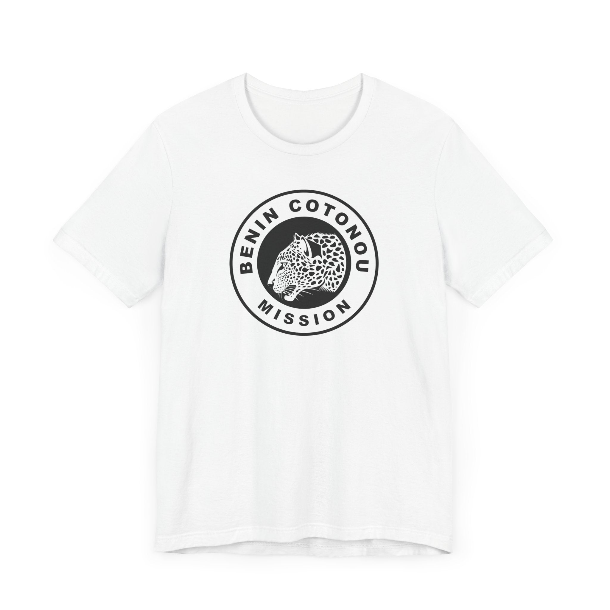 Benin Cotonou Mission Circular Monochrome Logo T-Shirt - Latter-Day Saint LDS Missionary Gift - Book of Mormon