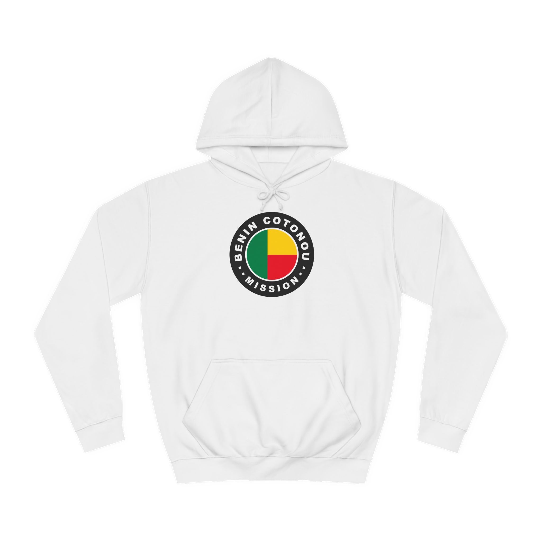 Benin Cotonou Mission Flag Logo (Black Border) College Hoodie - Mission Wishlist - LDS Missionary Gift Store