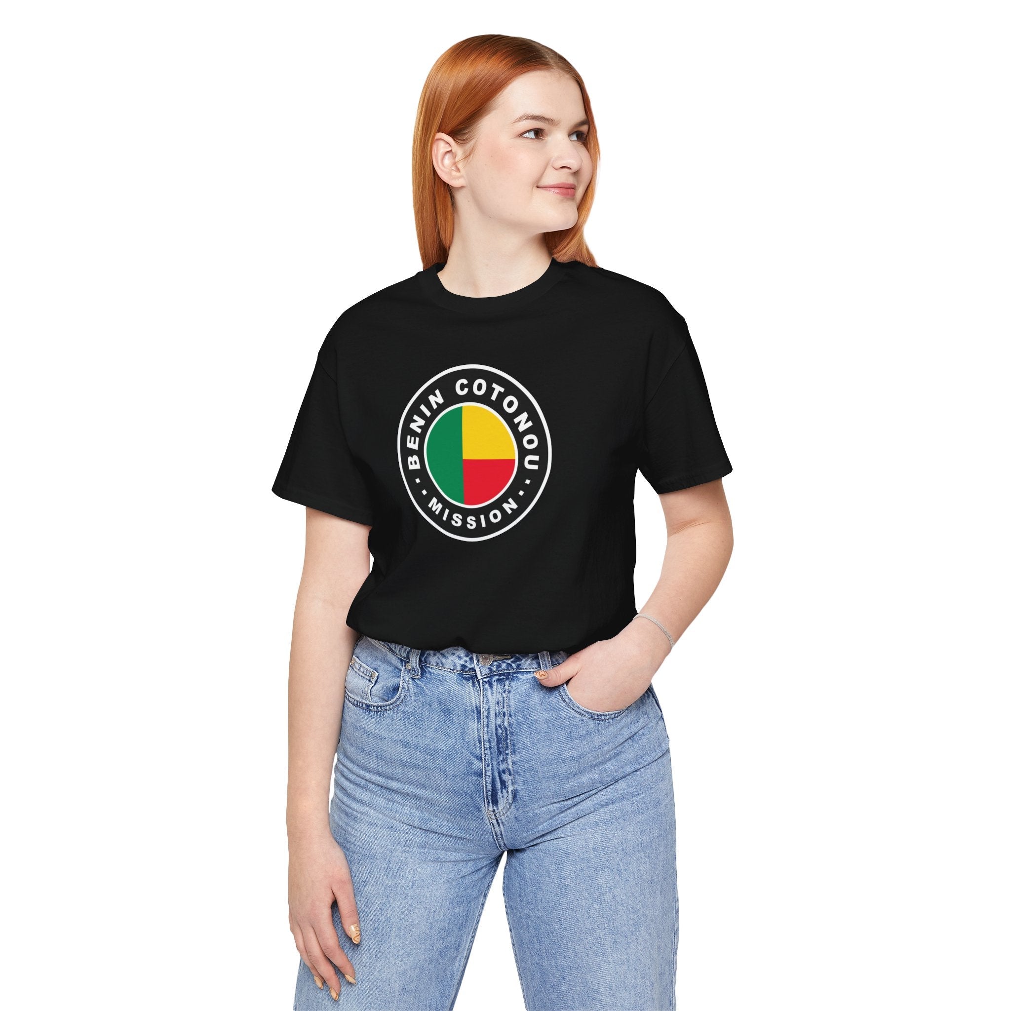 Benin Cotonou Mission Flag Logo (Black Border) T-shirt - Mission Wishlist - LDS Missionary Gift Store