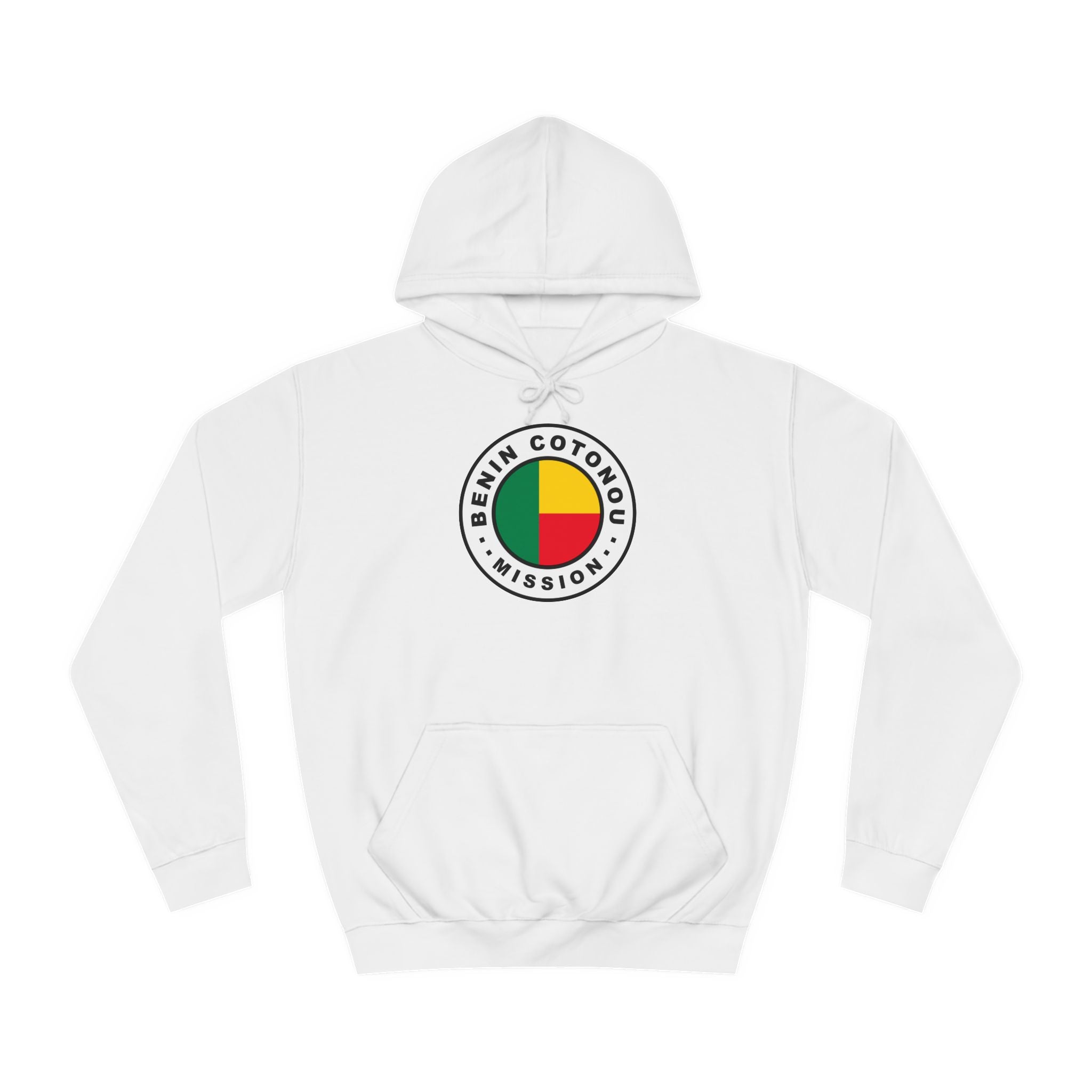 Benin Cotonou Mission Flag Logo (White Border) College Hoodie - Mission Wishlist - LDS Missionary Gift Store