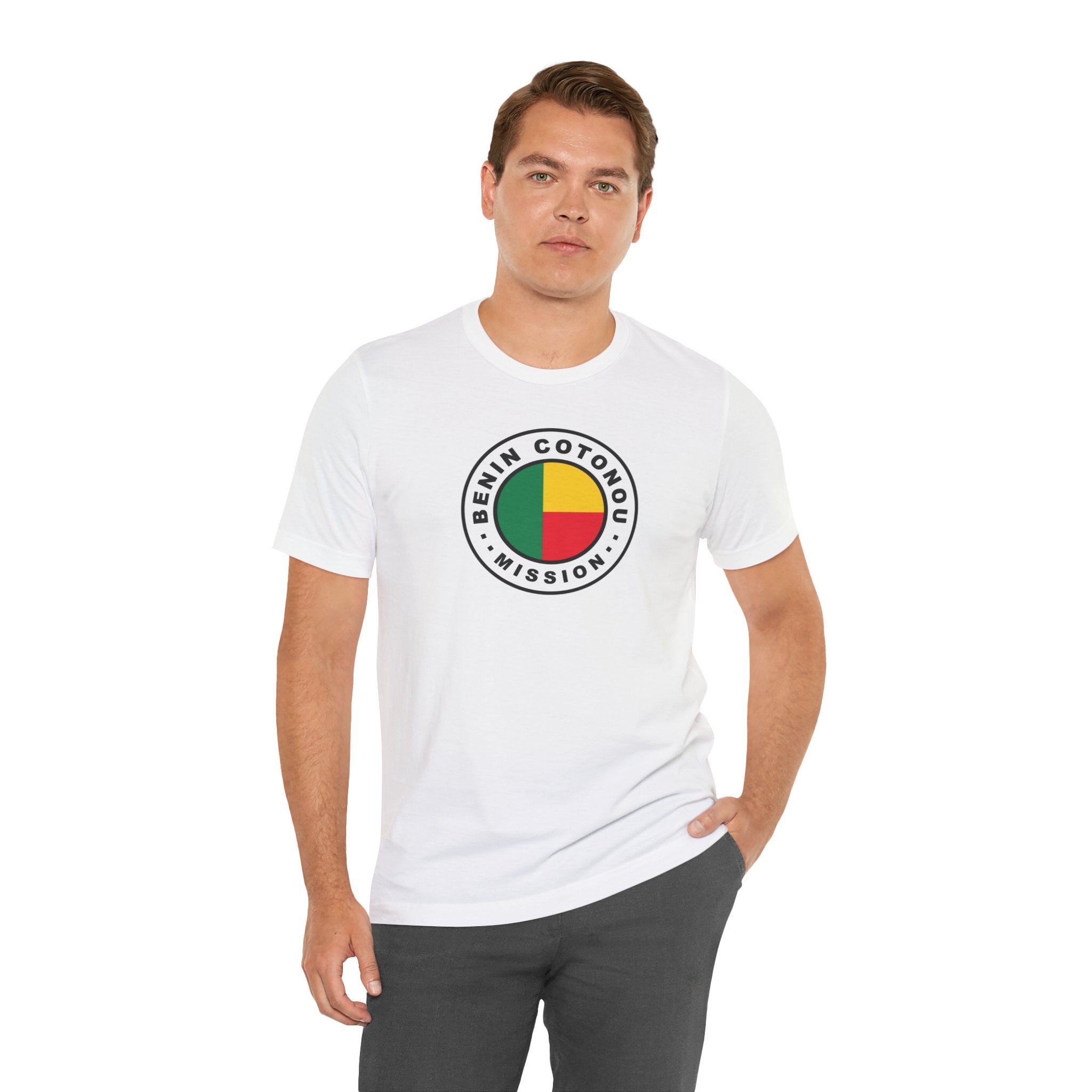 Benin Cotonou Mission Flag Logo (White Border) T-shirt - Mission Wishlist - LDS Missionary Gift Store
