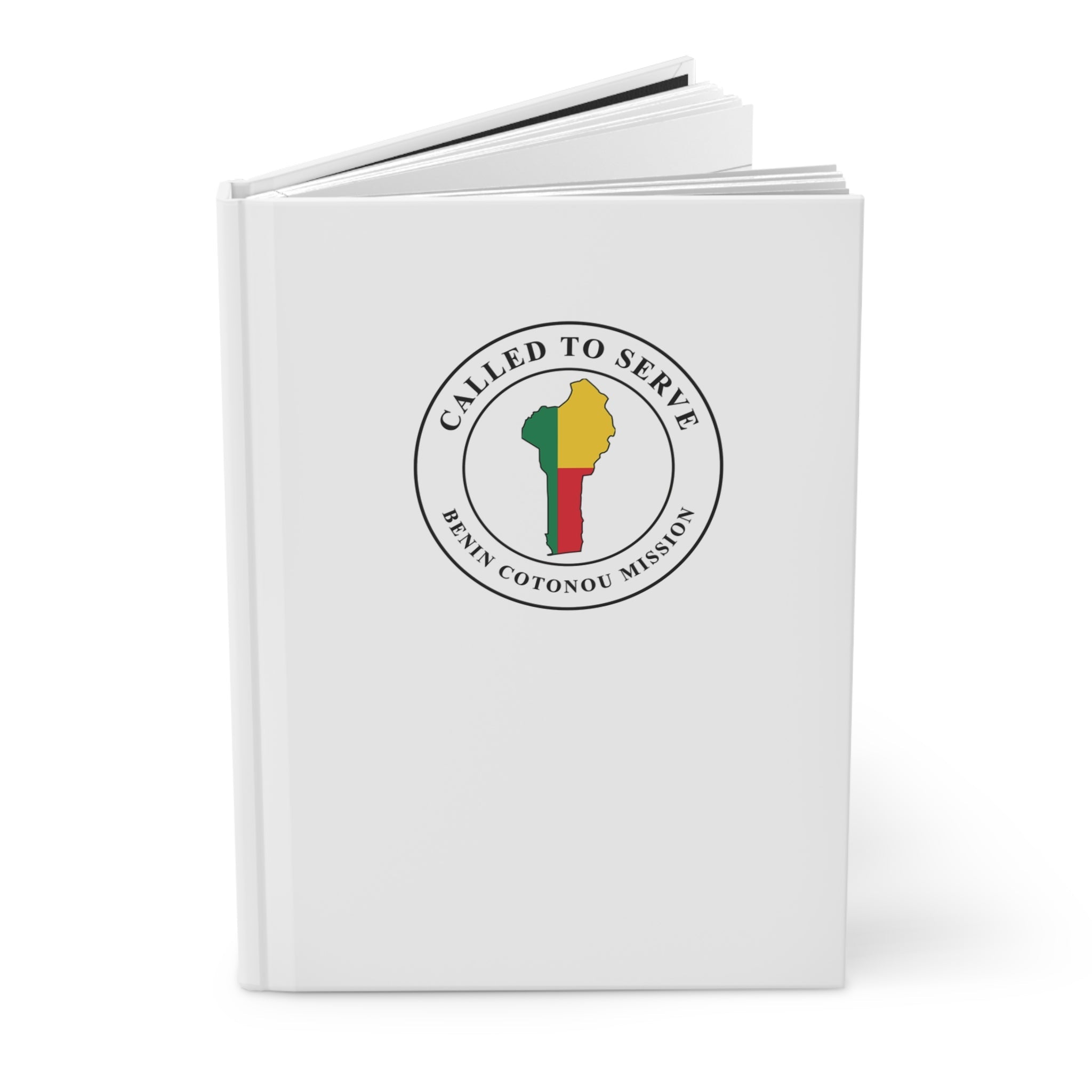 Benin Cotonou Mission Flag Map Called to Serve White Hardcover Journal Matte - Mission Wishlist - LDS Missionary Gift Store