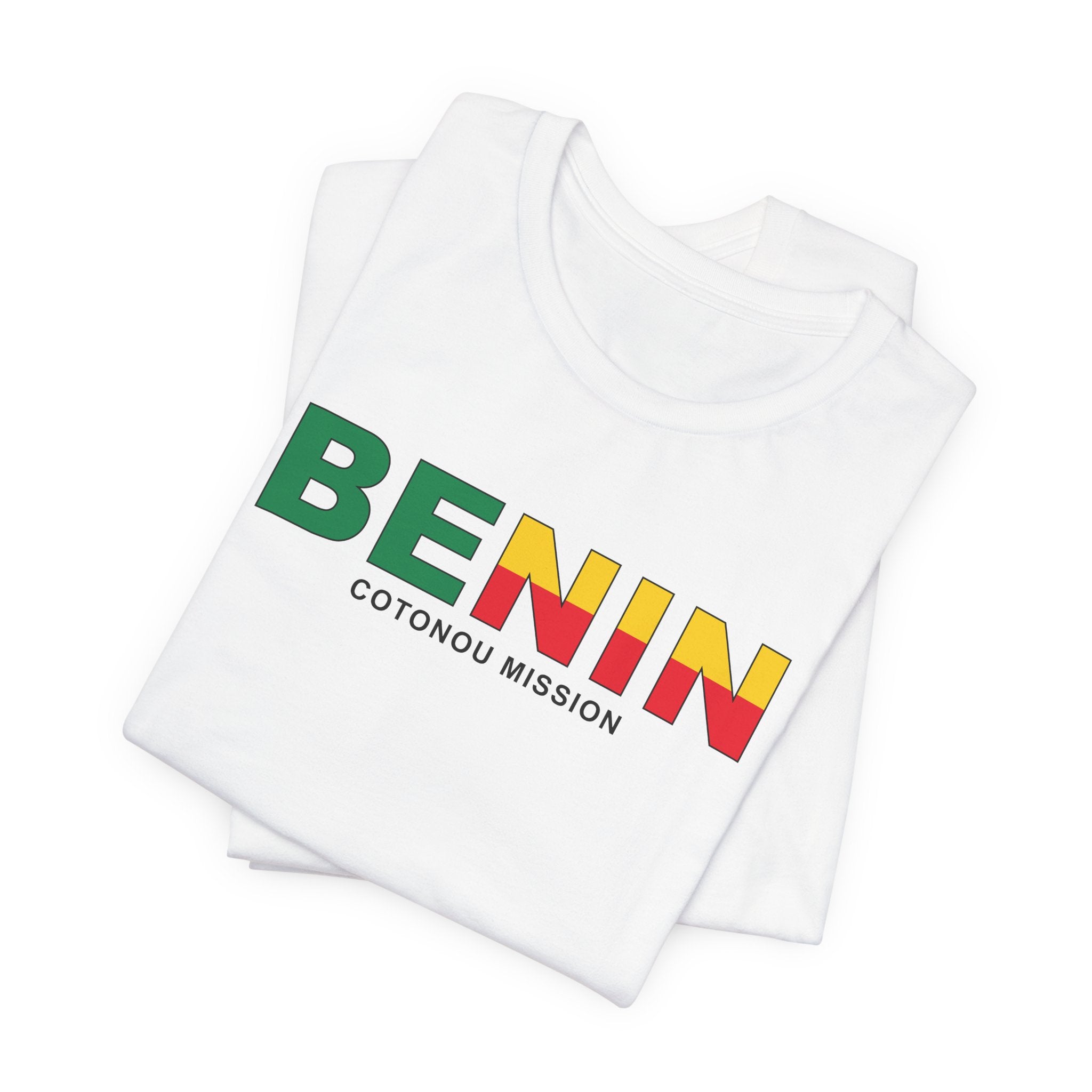 Benin Cotonou Mission Flag Title T-shirt - Mission Wishlist - LDS Missionary Gift Store