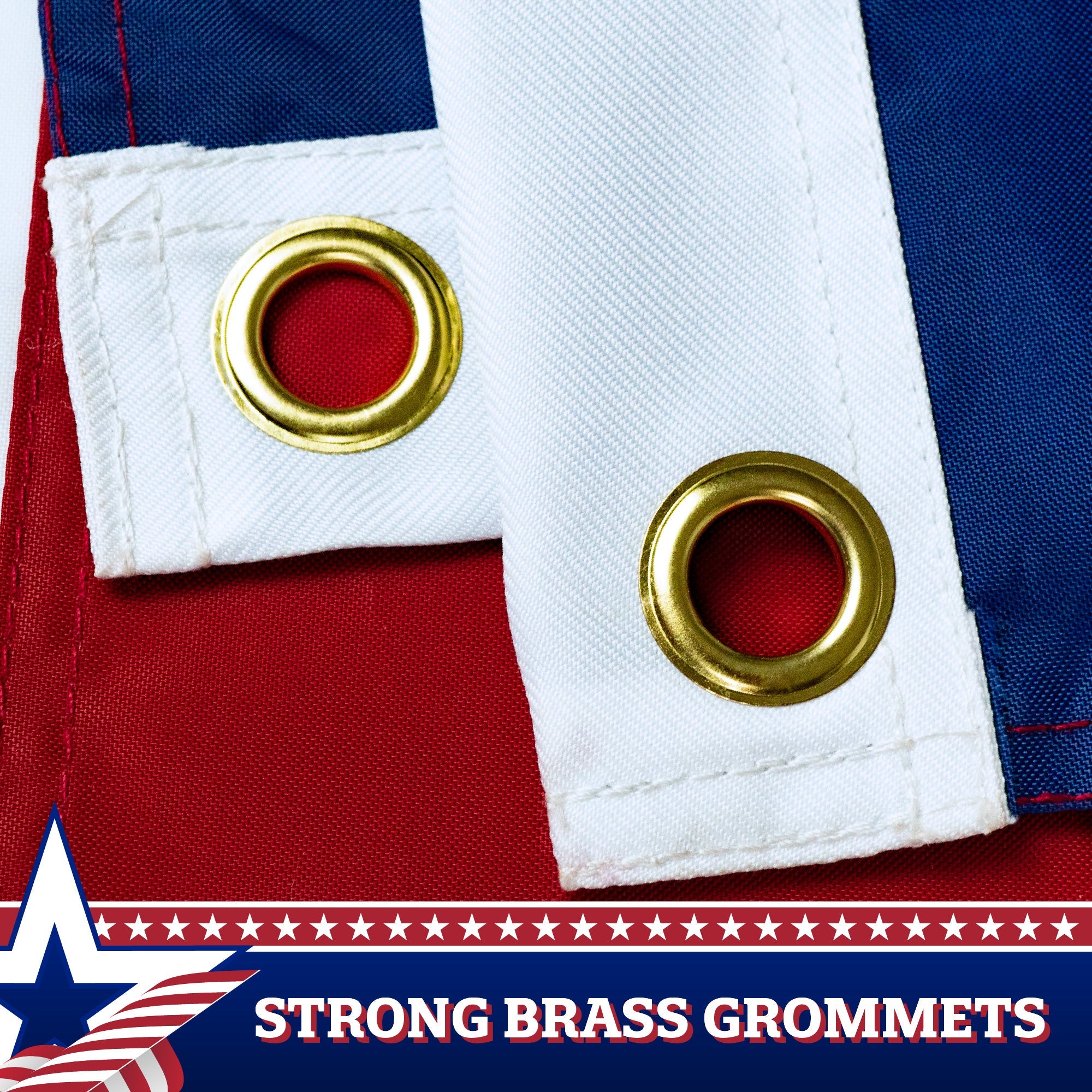 G128 Betsy Ross Pull Down Bunting Flag | 1.67x8 Ft | Embroidered Polyester