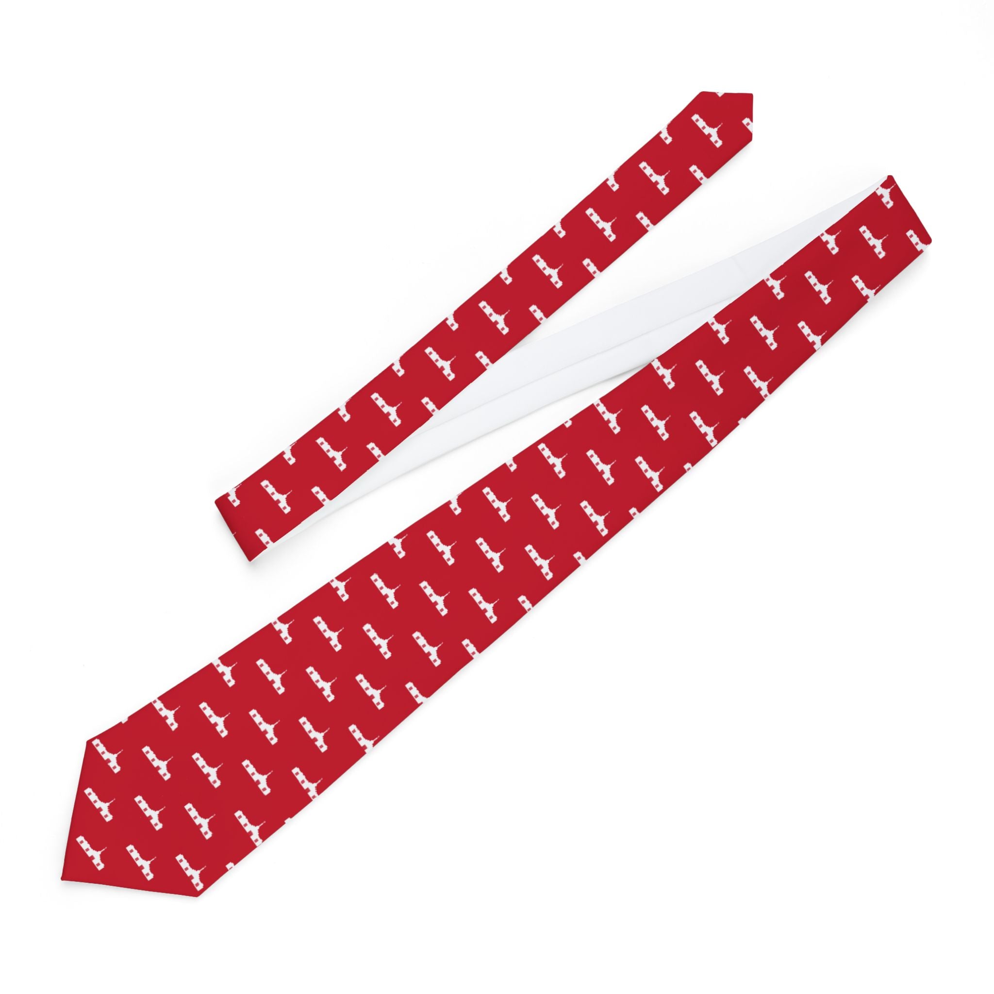 Birmingham Alabama Temple Patterned Neck Tie for Elders (Red) - Mission Wishlist - LDS Missionary Gift Store