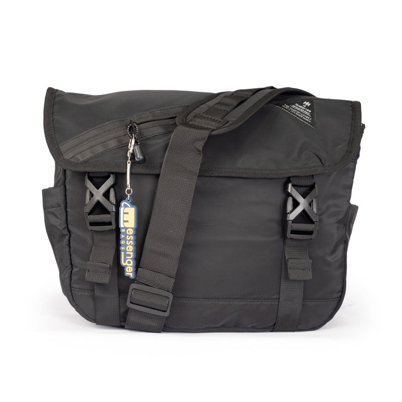 Black Nylon Messenger Bag
