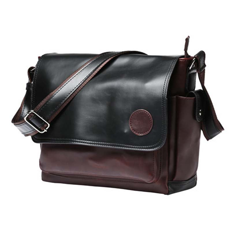 Black and Brown Messenger Bag