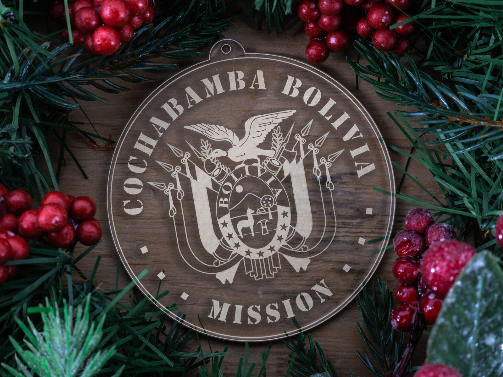 Bolivia Cochabamba Mission Christmas Ornament - Latter-Day Saint LDS Missionary Gift - Book of Mormon