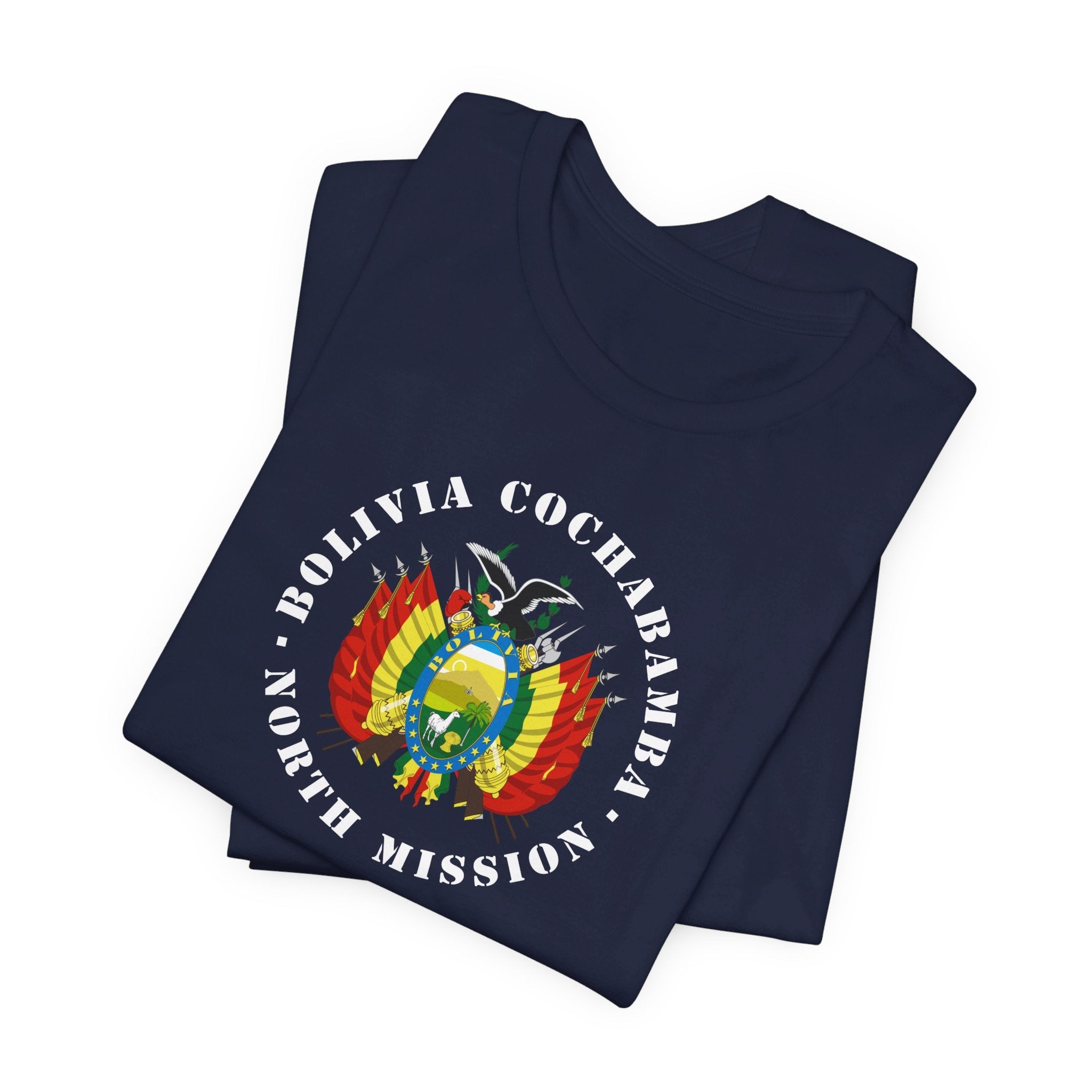 Bolivia Cochabamba North Mission Circular Flag T-shirt - Mission Wishlist - LDS Missionary Gift Store