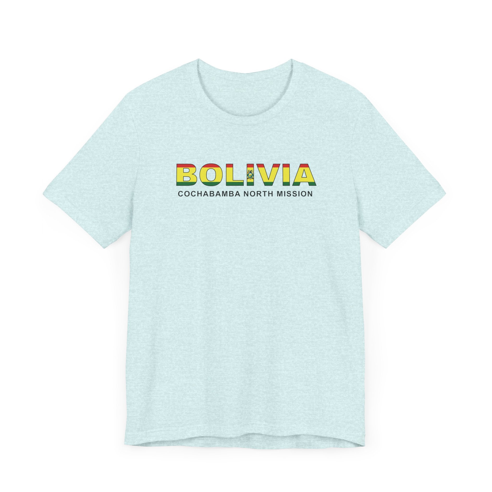 Bolivia Cochabamba North Mission Flag Title T-shirt - Latter-Day Saint LDS Missionary Gift - Book of Mormon