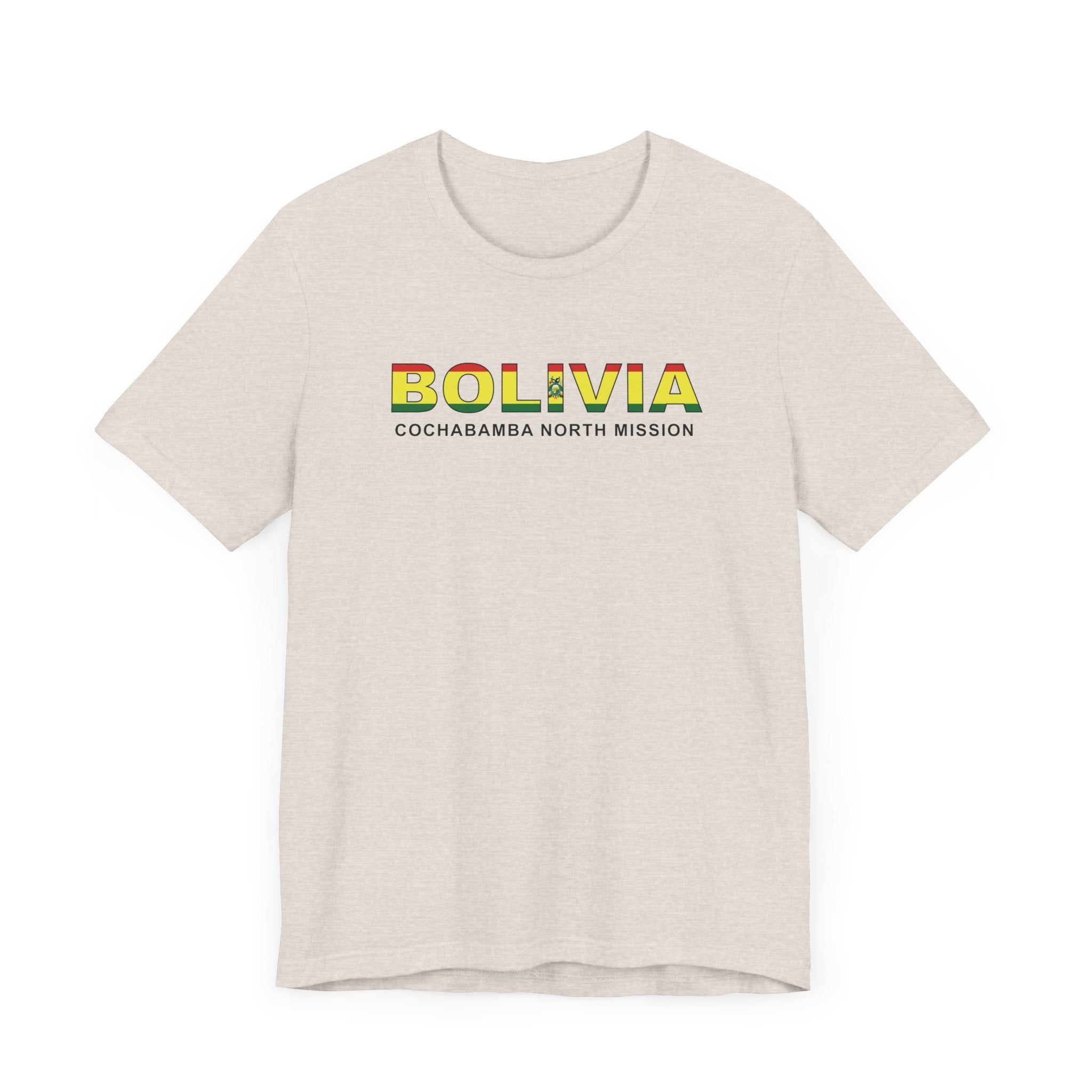 Bolivia Cochabamba North Mission Flag Title T-shirt - Latter-Day Saint LDS Missionary Gift - Book of Mormon