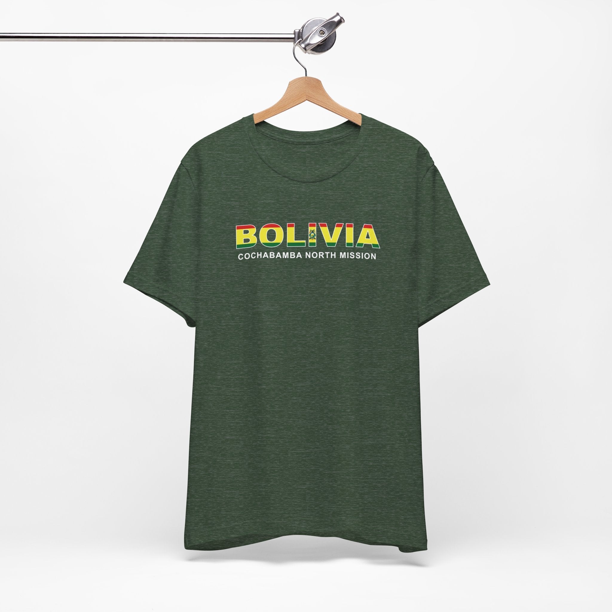 Bolivia Cochabamba North Mission Flag Title T-shirt - Latter-Day Saint LDS Missionary Gift - Book of Mormon