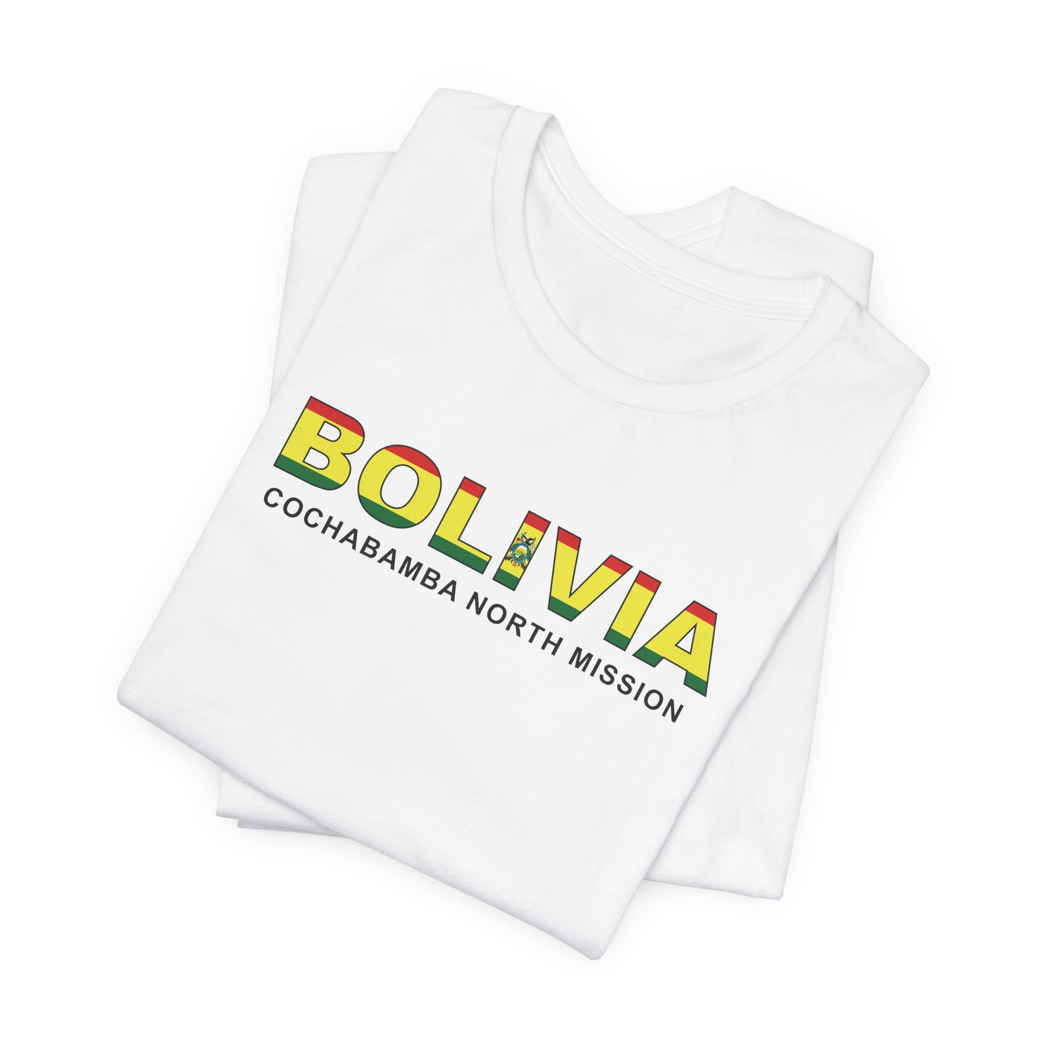 Bolivia Cochabamba North Mission Flag Title T-shirt - Latter-Day Saint LDS Missionary Gift - Book of Mormon