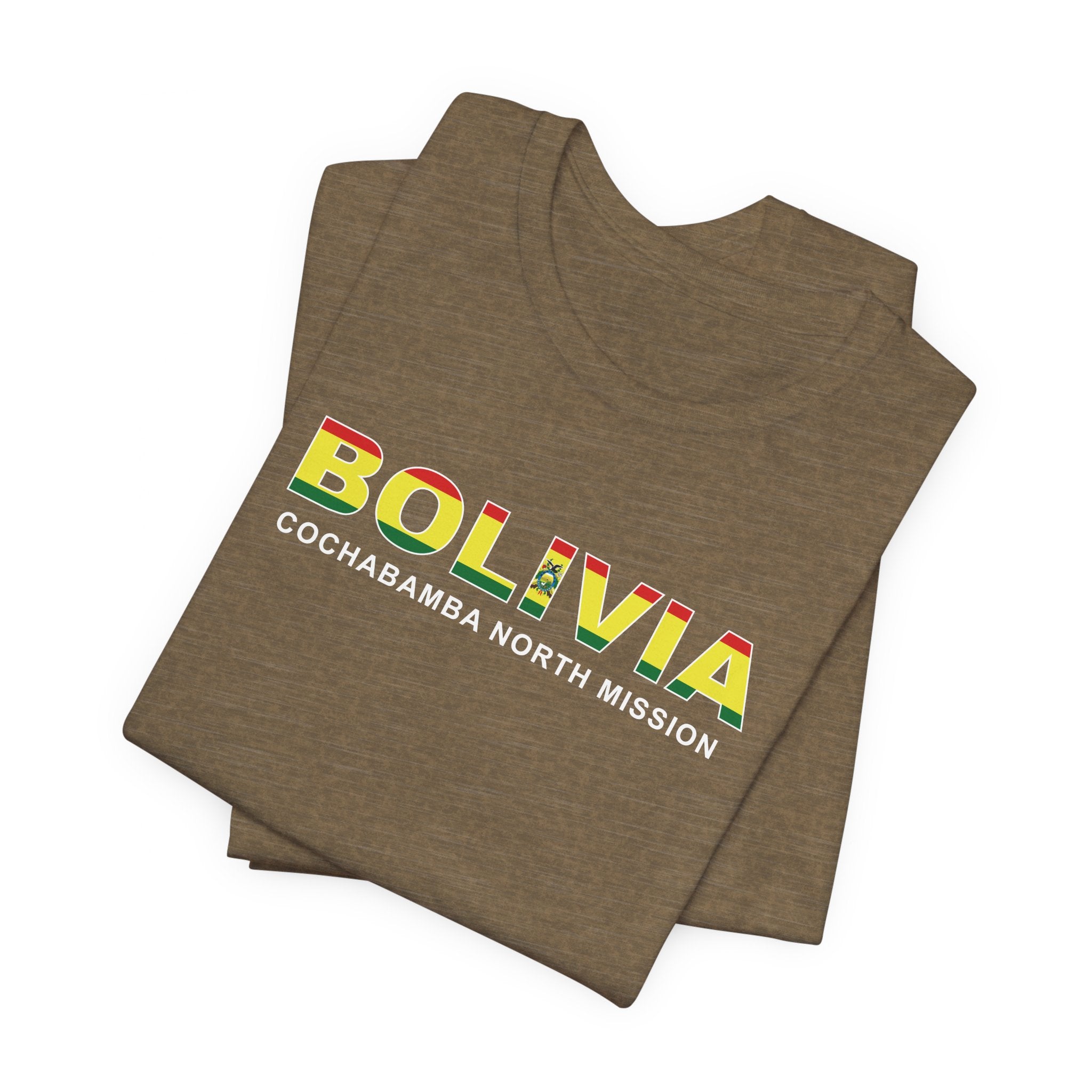 Bolivia Cochabamba North Mission Flag Title T-shirt - Latter-Day Saint LDS Missionary Gift - Book of Mormon