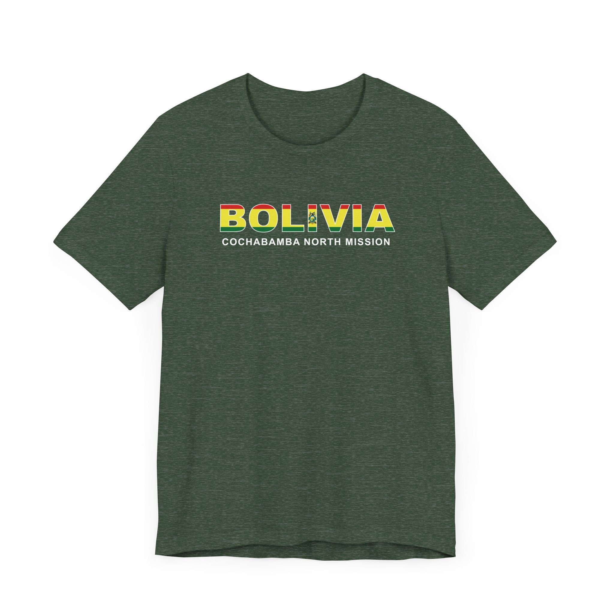 Bolivia Cochabamba North Mission Flag Title T-shirt - Latter-Day Saint LDS Missionary Gift - Book of Mormon
