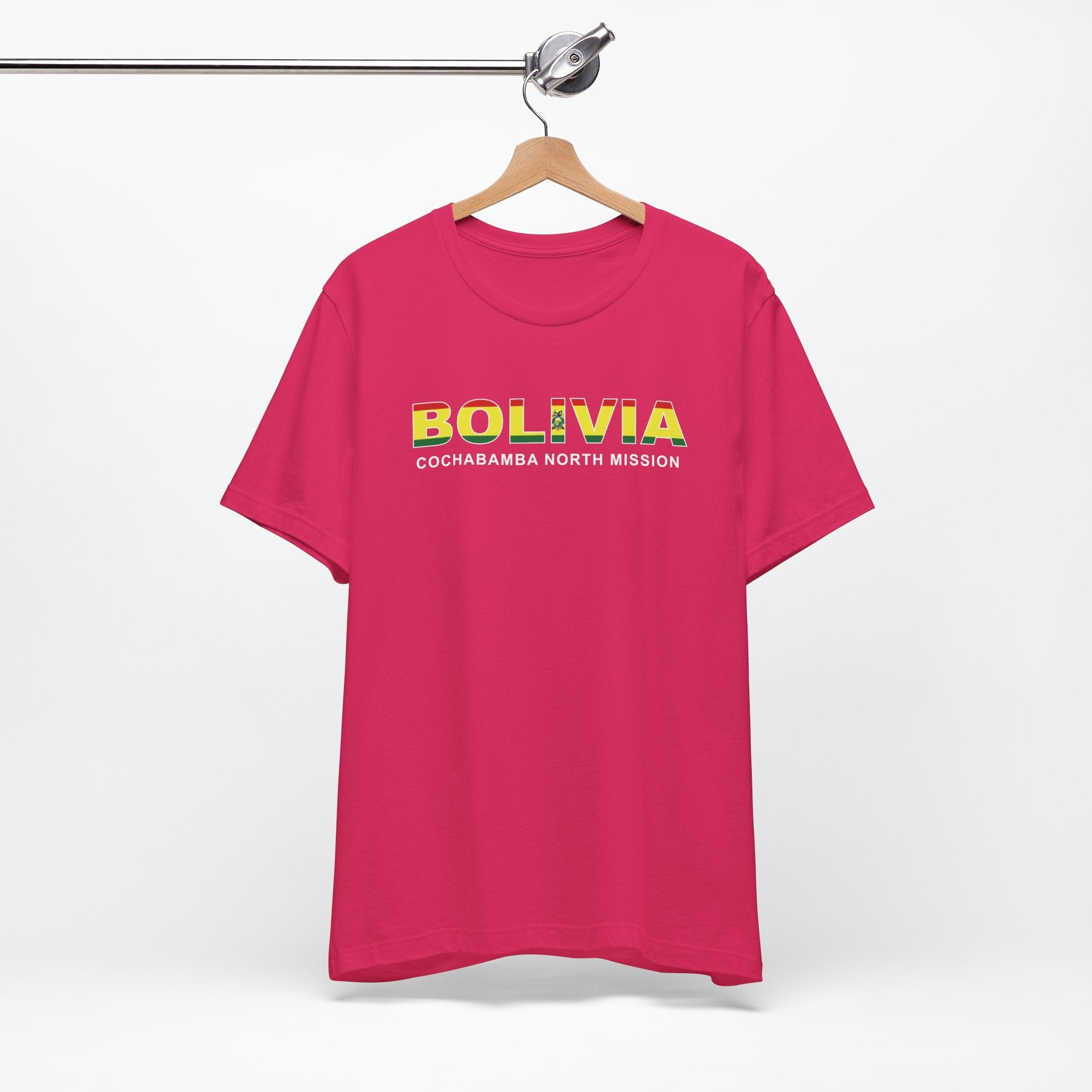 Bolivia Cochabamba North Mission Flag Title T-shirt - Latter-Day Saint LDS Missionary Gift - Book of Mormon