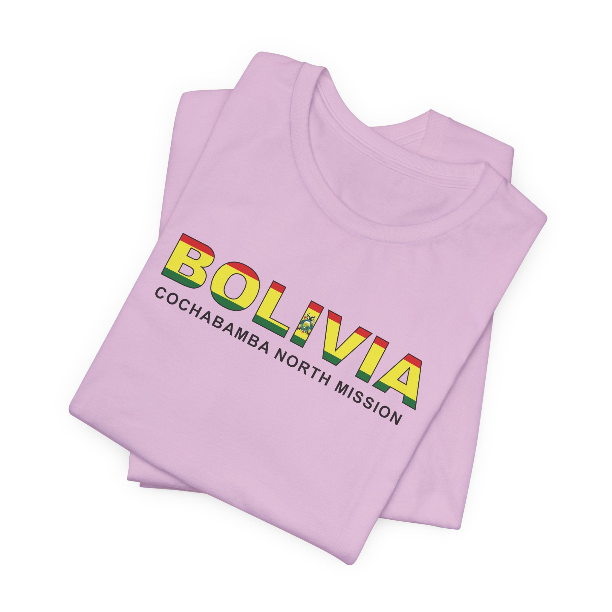Bolivia Cochabamba North Mission Flag Title T-shirt - Latter-Day Saint LDS Missionary Gift - Book of Mormon