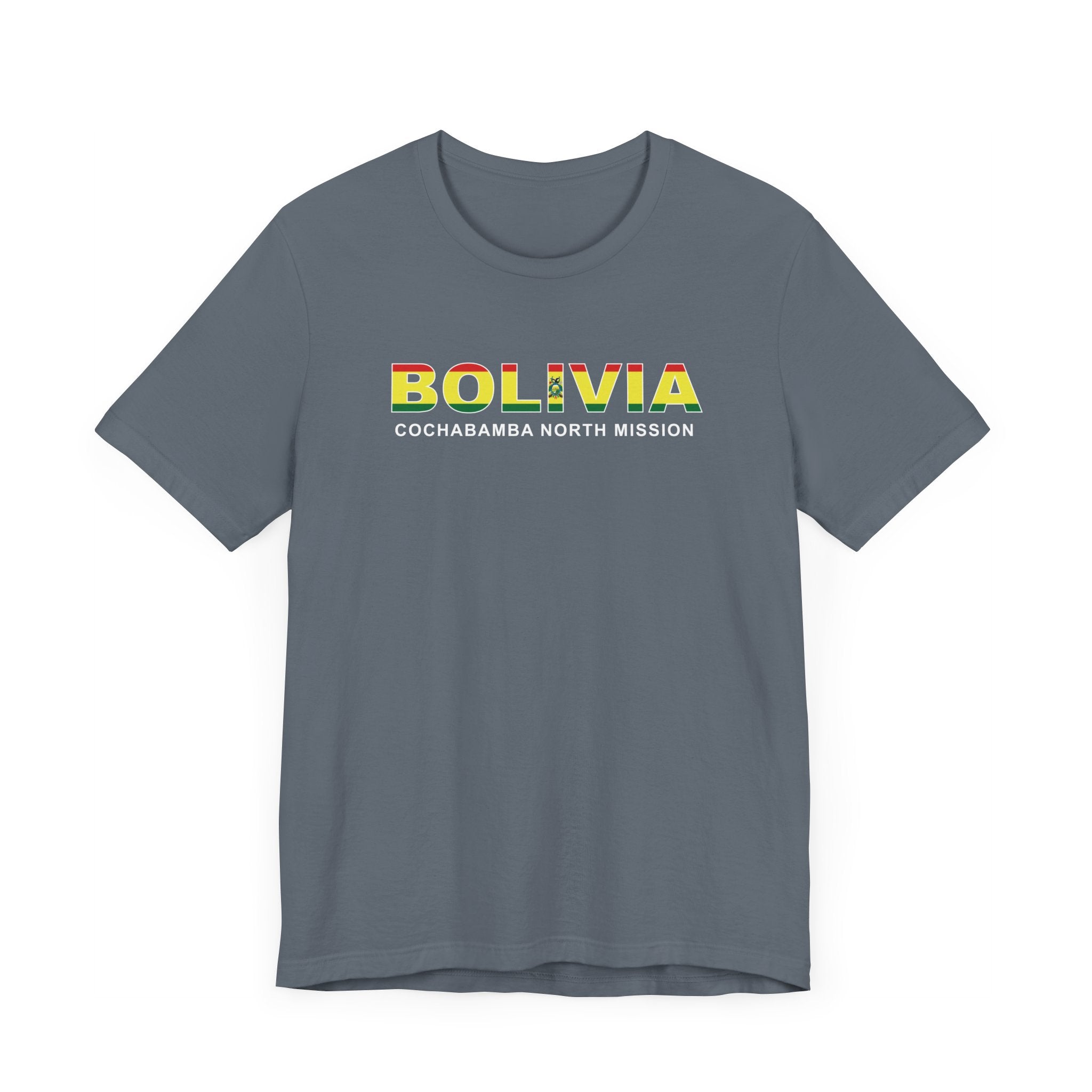 Bolivia Cochabamba North Mission Flag Title T-shirt - Latter-Day Saint LDS Missionary Gift - Book of Mormon