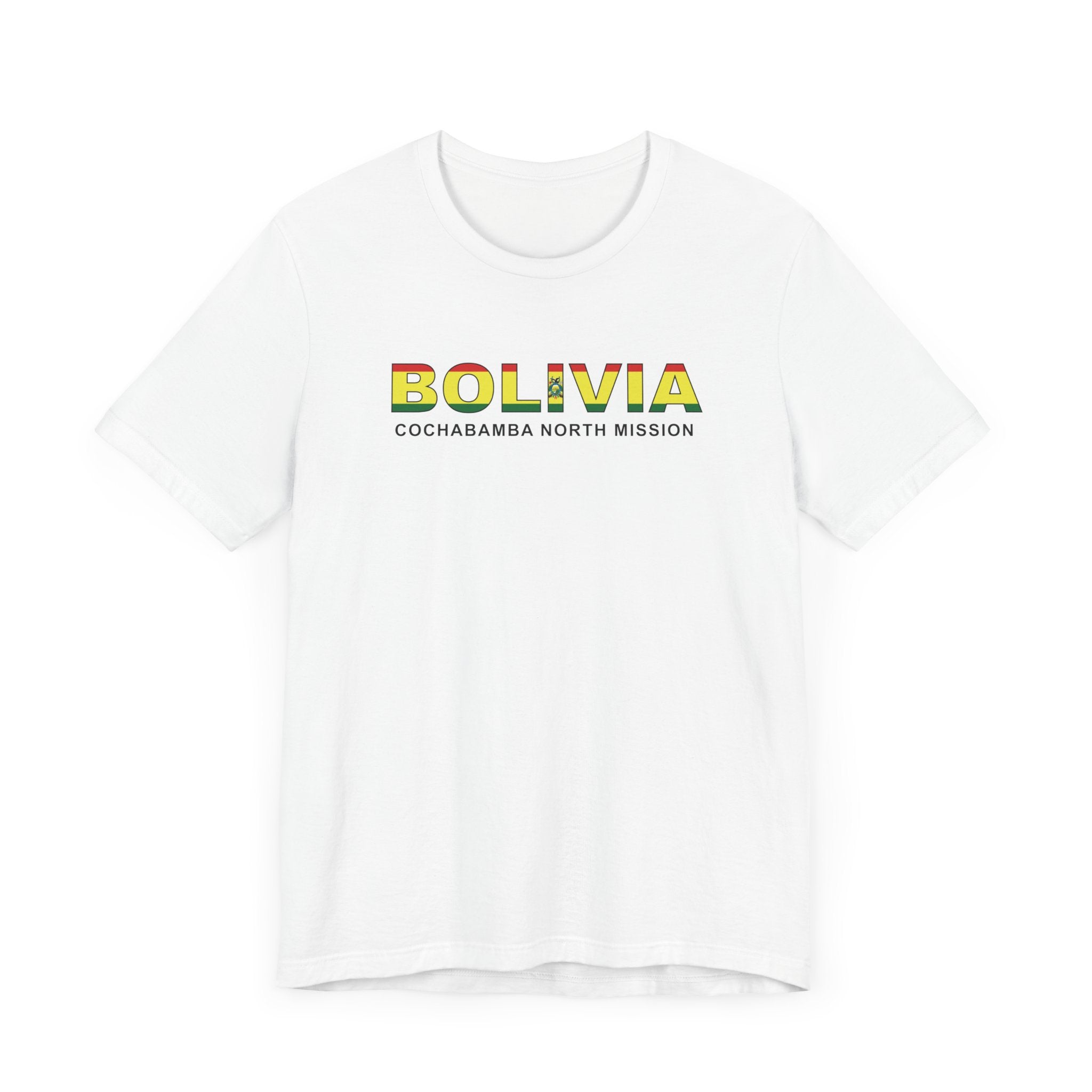 Bolivia Cochabamba North Mission Flag Title T-shirt - Latter-Day Saint LDS Missionary Gift - Book of Mormon