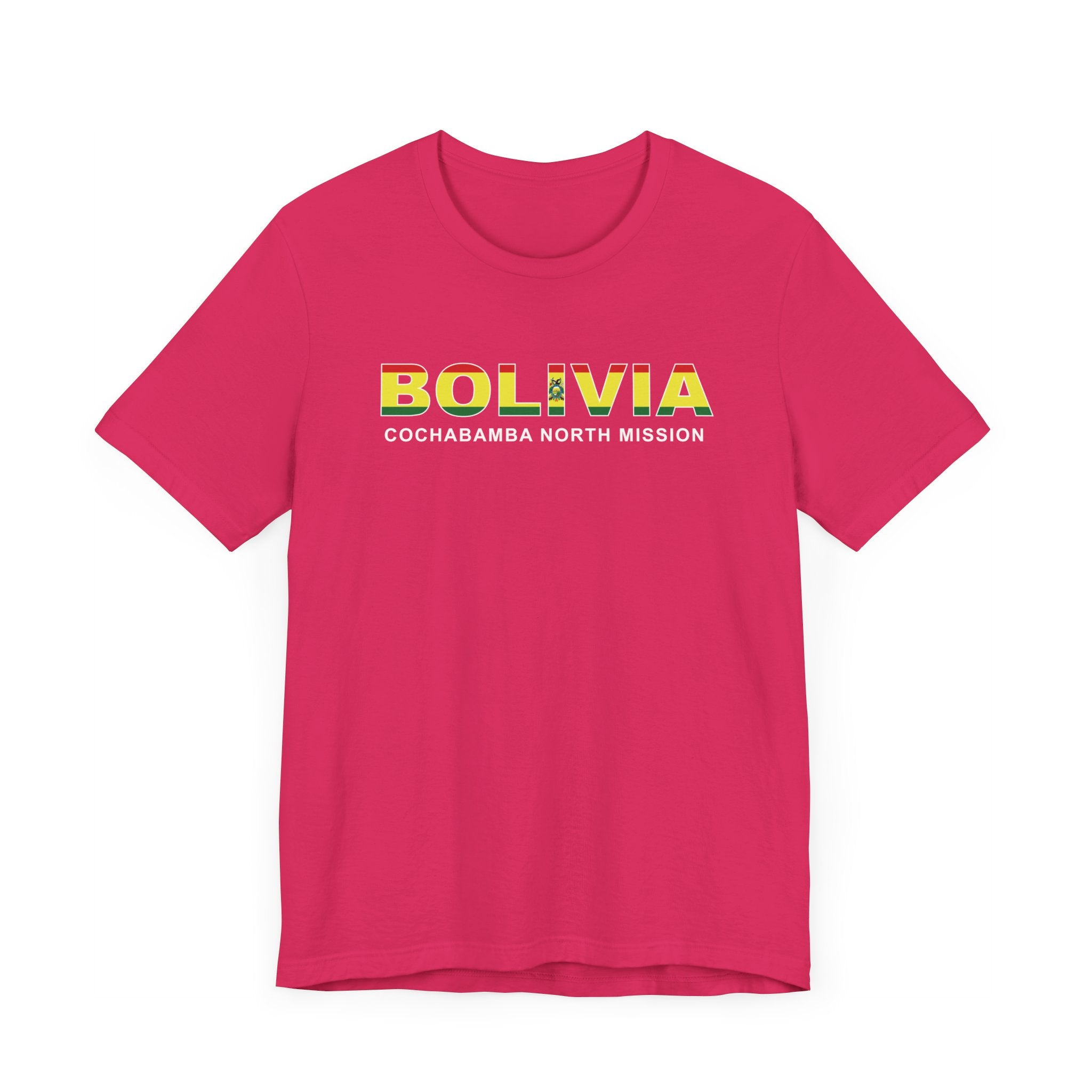 Bolivia Cochabamba North Mission Flag Title T-shirt - Latter-Day Saint LDS Missionary Gift - Book of Mormon