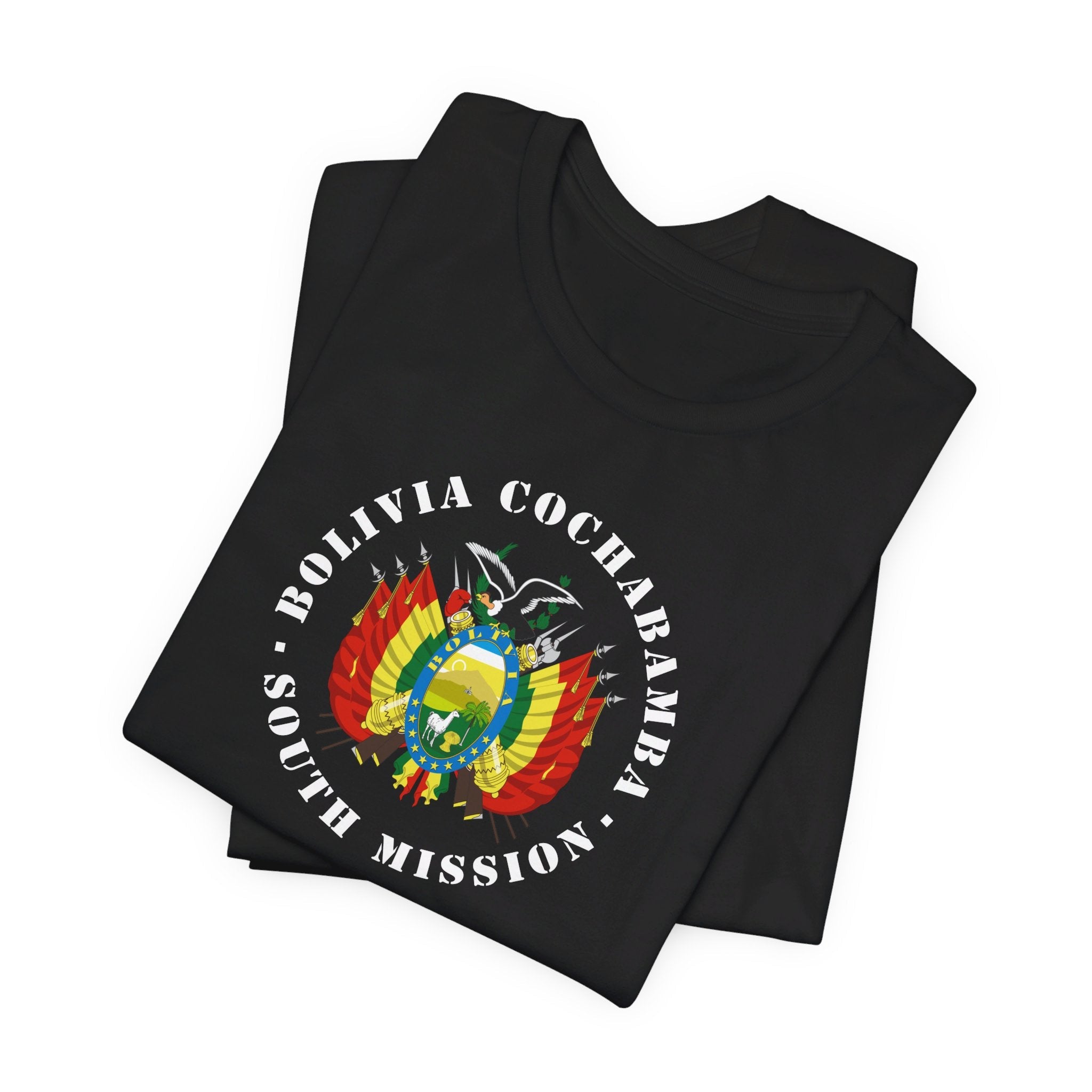 Bolivia Cochabamba South Mission Circular Flag T-shirt - Mission Wishlist - LDS Missionary Gift Store