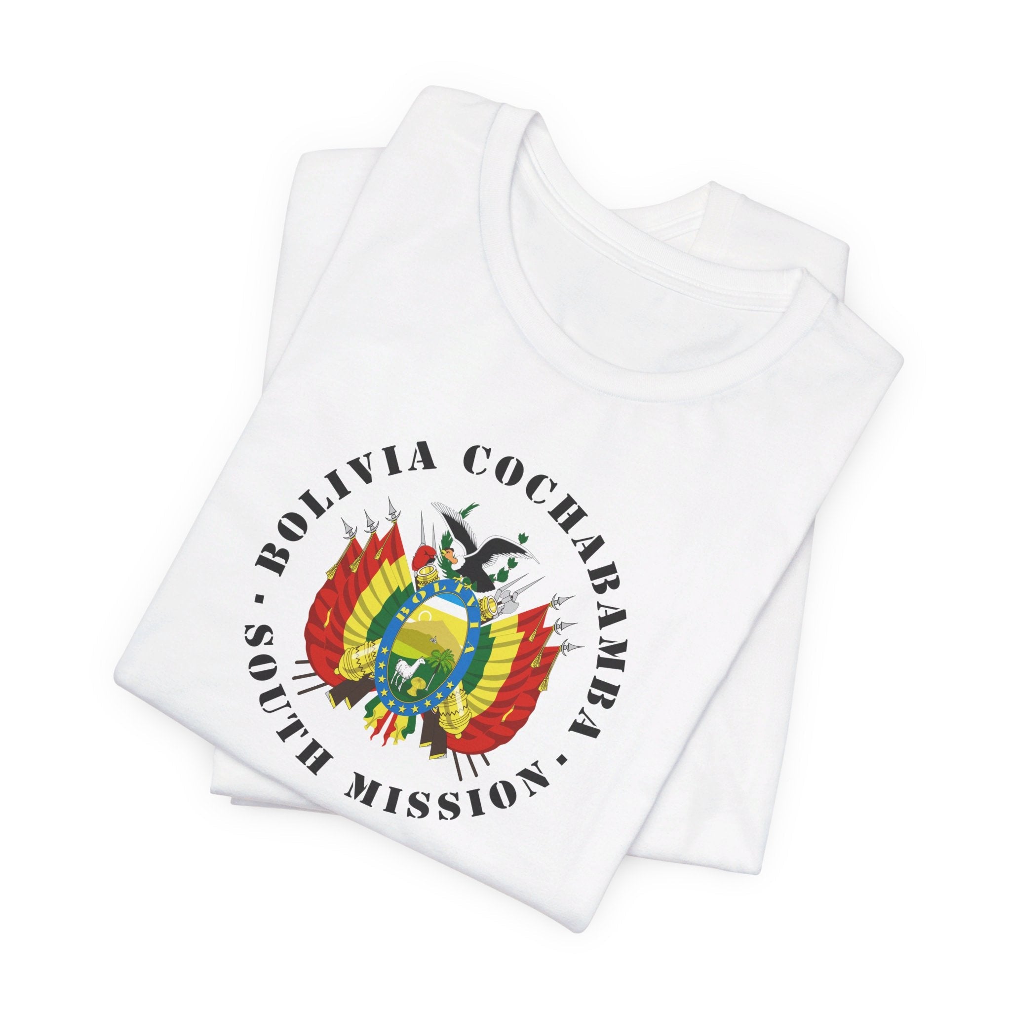 Bolivia Cochabamba South Mission Circular Flag T-shirt - Mission Wishlist - LDS Missionary Gift Store
