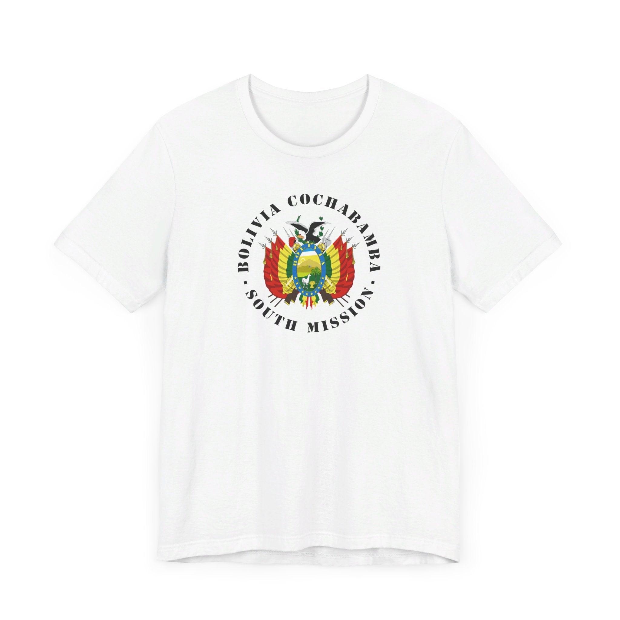 Bolivia Cochabamba South Mission Circular Flag T-shirt - Mission Wishlist - LDS Missionary Gift Store