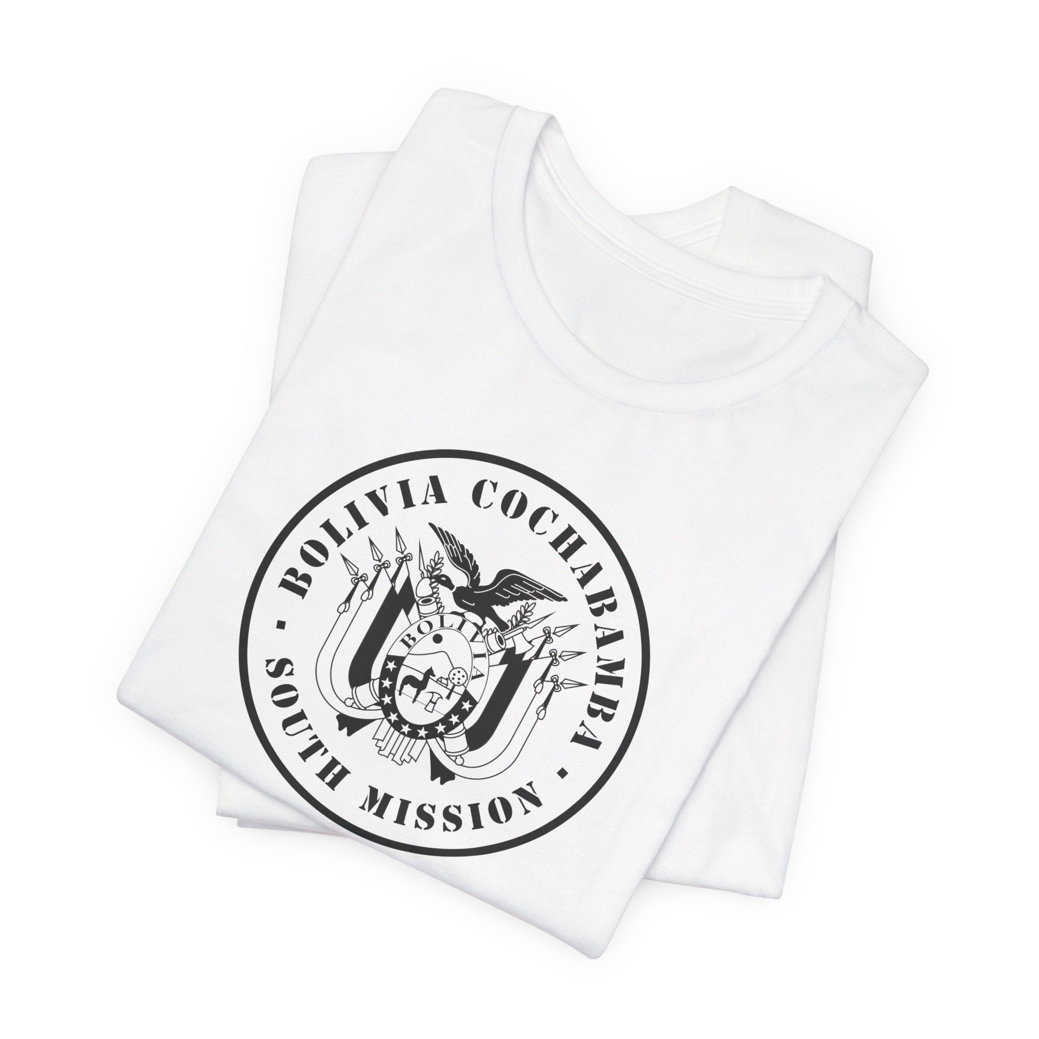 Bolivia Cochabamba South Mission Circular Monochrome Logo T-Shirt - Mission Wishlist - LDS Missionary Gift Store