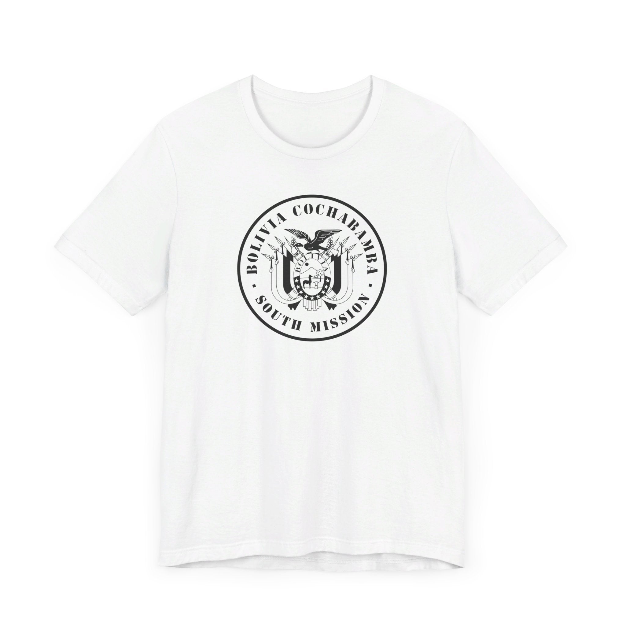 Bolivia Cochabamba South Mission Circular Monochrome Logo T-Shirt - Mission Wishlist - LDS Missionary Gift Store