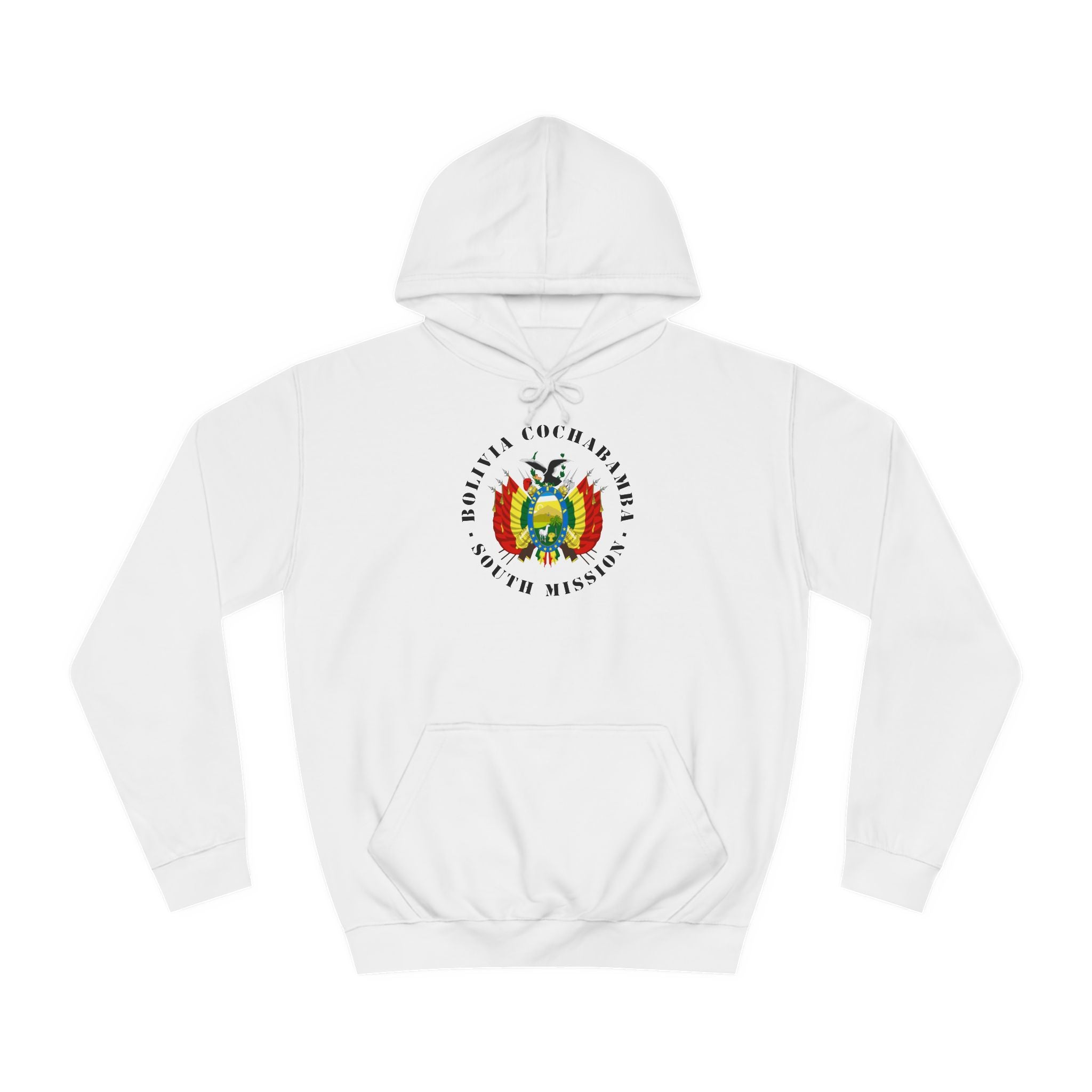 Bolivia Cochabamba South Mission Flag Logo (Black Border) College Hoodie - Latter-Day Saint LDS Missionary Gift - Book of Mormon