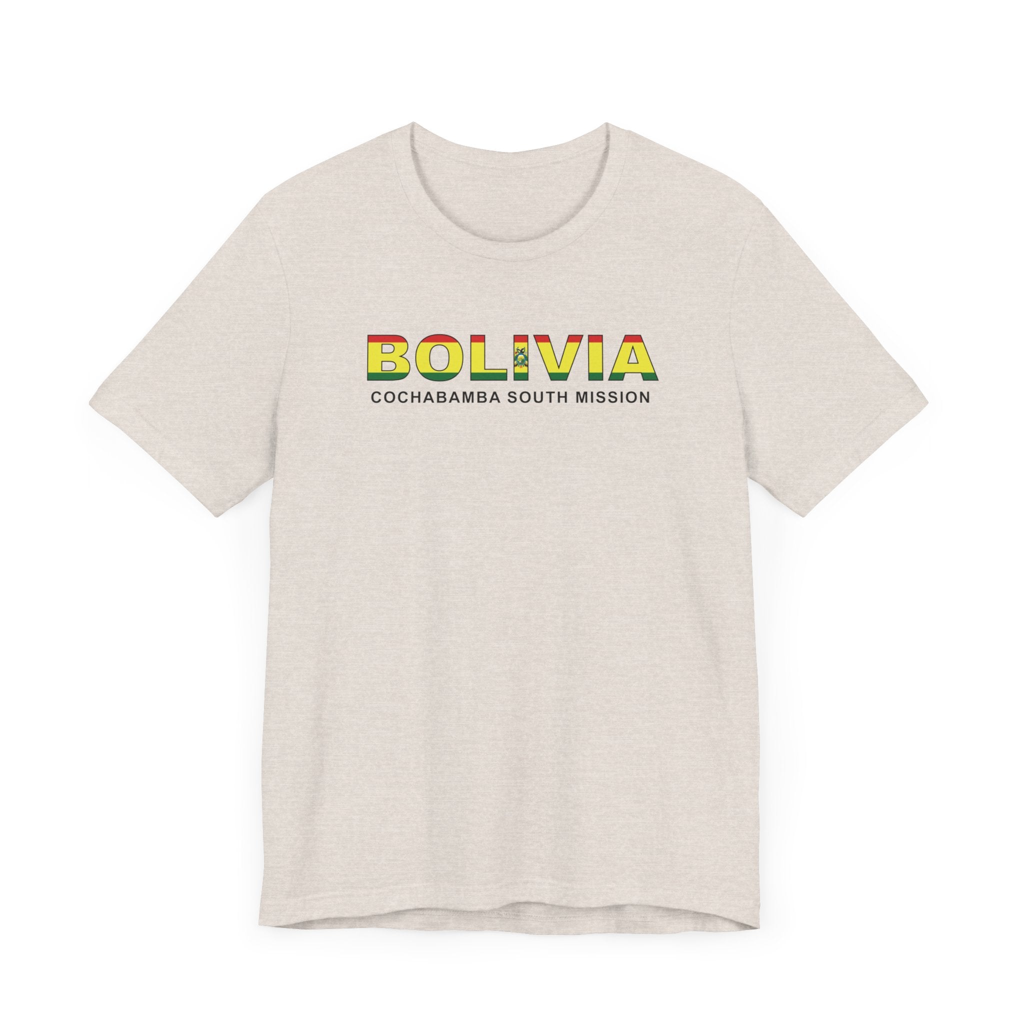 Bolivia Cochabamba South Mission Flag Title T-shirt - Mission Wishlist - LDS Missionary Gift Store