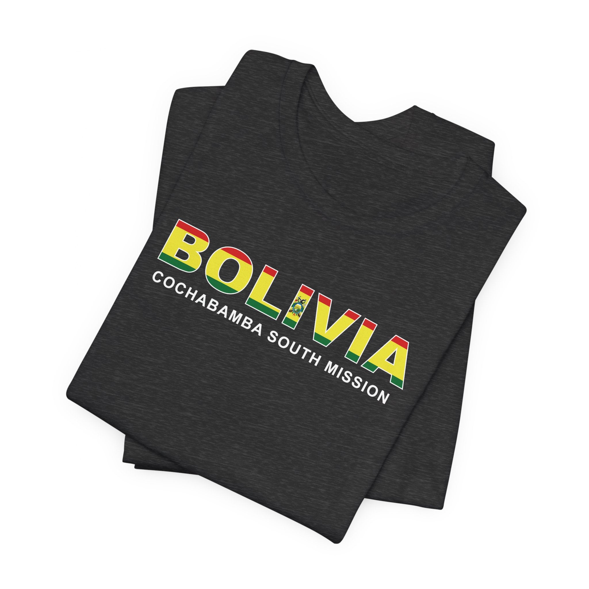 Bolivia Cochabamba South Mission Flag Title T-shirt - Mission Wishlist - LDS Missionary Gift Store
