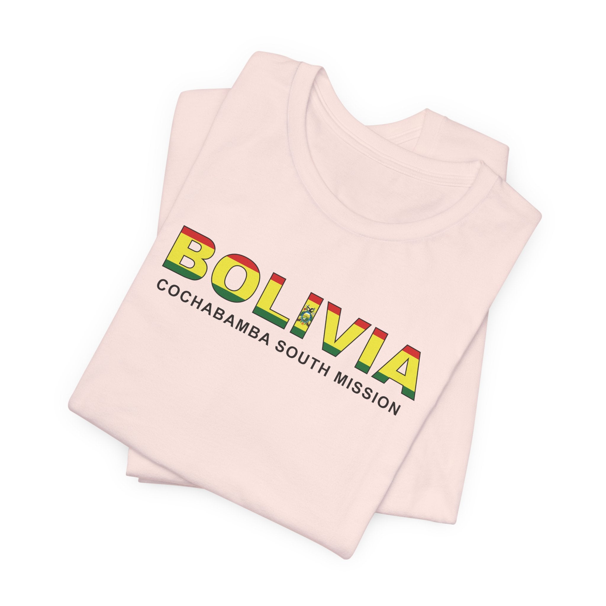 Bolivia Cochabamba South Mission Flag Title T-shirt - Mission Wishlist - LDS Missionary Gift Store