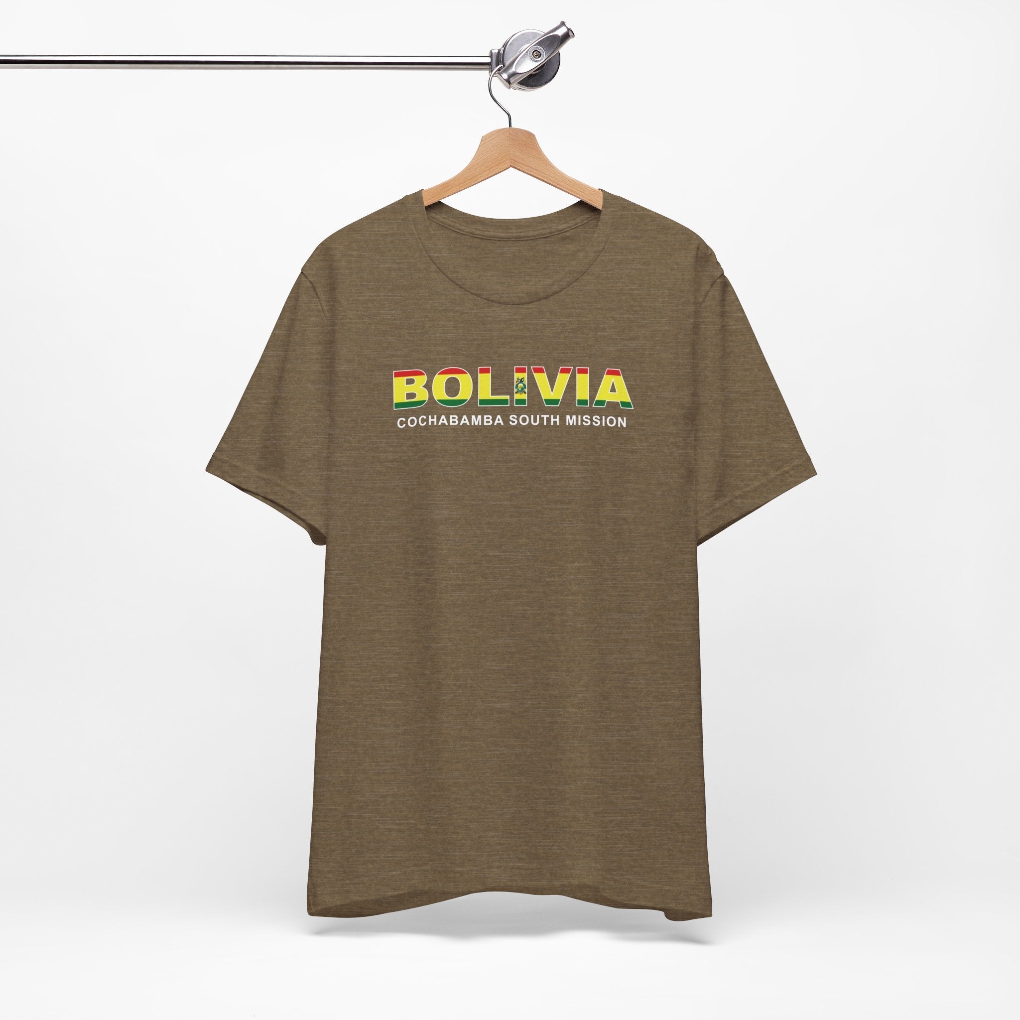 Bolivia Cochabamba South Mission Flag Title T-shirt - Mission Wishlist - LDS Missionary Gift Store