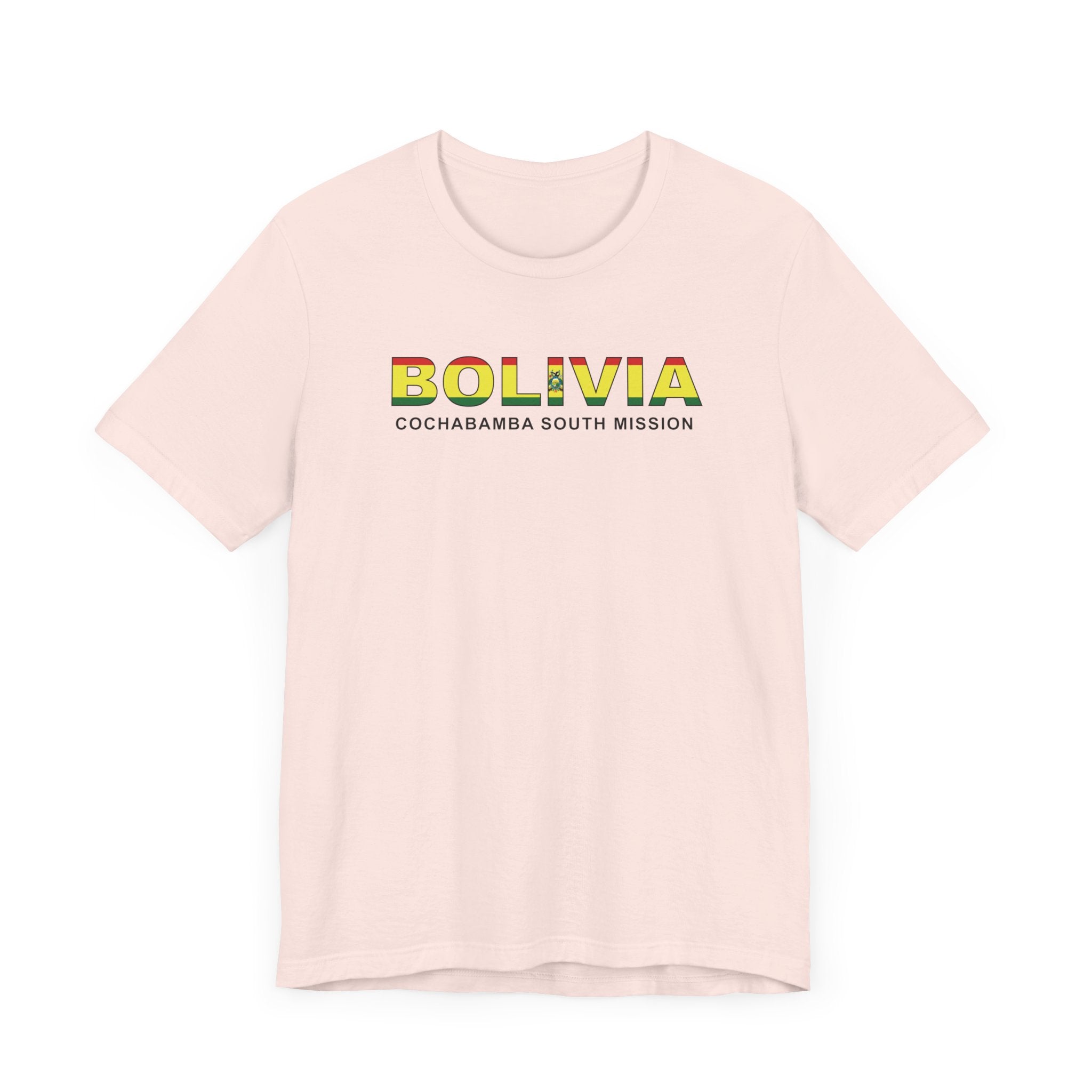 Bolivia Cochabamba South Mission Flag Title T-shirt - Mission Wishlist - LDS Missionary Gift Store