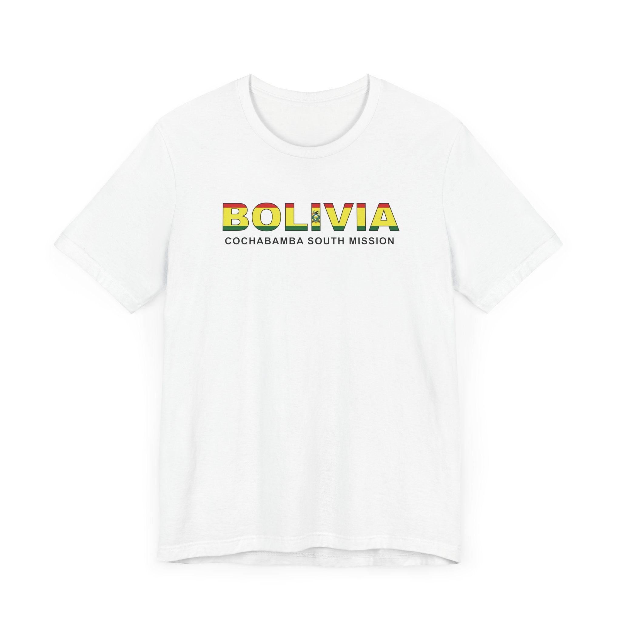 Bolivia Cochabamba South Mission Flag Title T-shirt - Mission Wishlist - LDS Missionary Gift Store