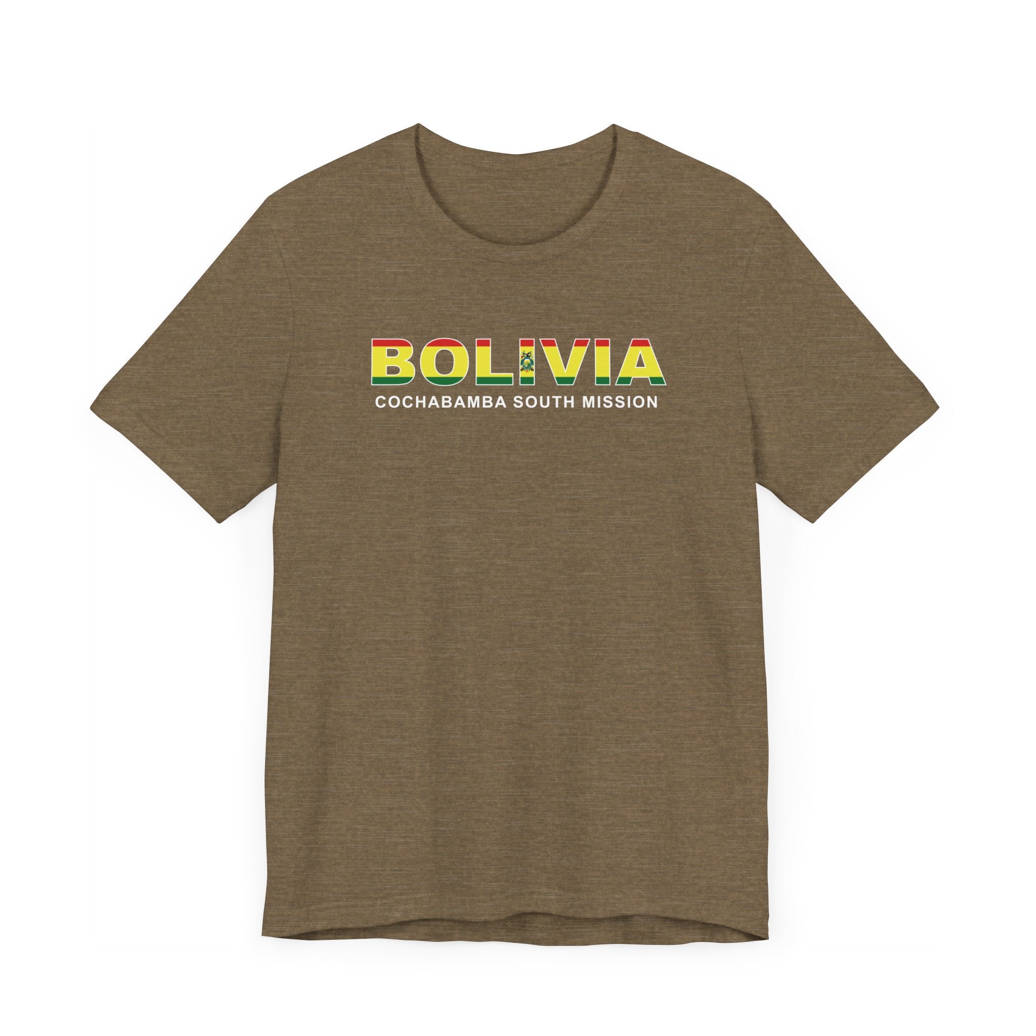 Bolivia Cochabamba South Mission Flag Title T-shirt - Mission Wishlist - LDS Missionary Gift Store