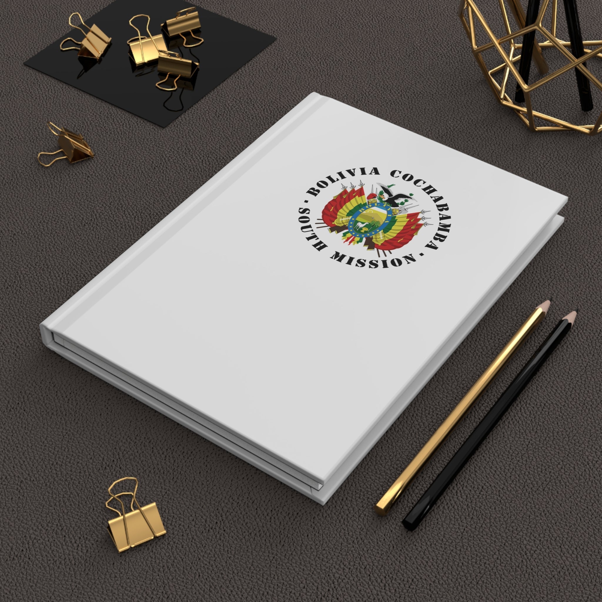 Bolivia Cochabamba South Mission Logo Design White Hardcover Journal Matte - Latter-Day Saint LDS Missionary Gift - Book of Mormon