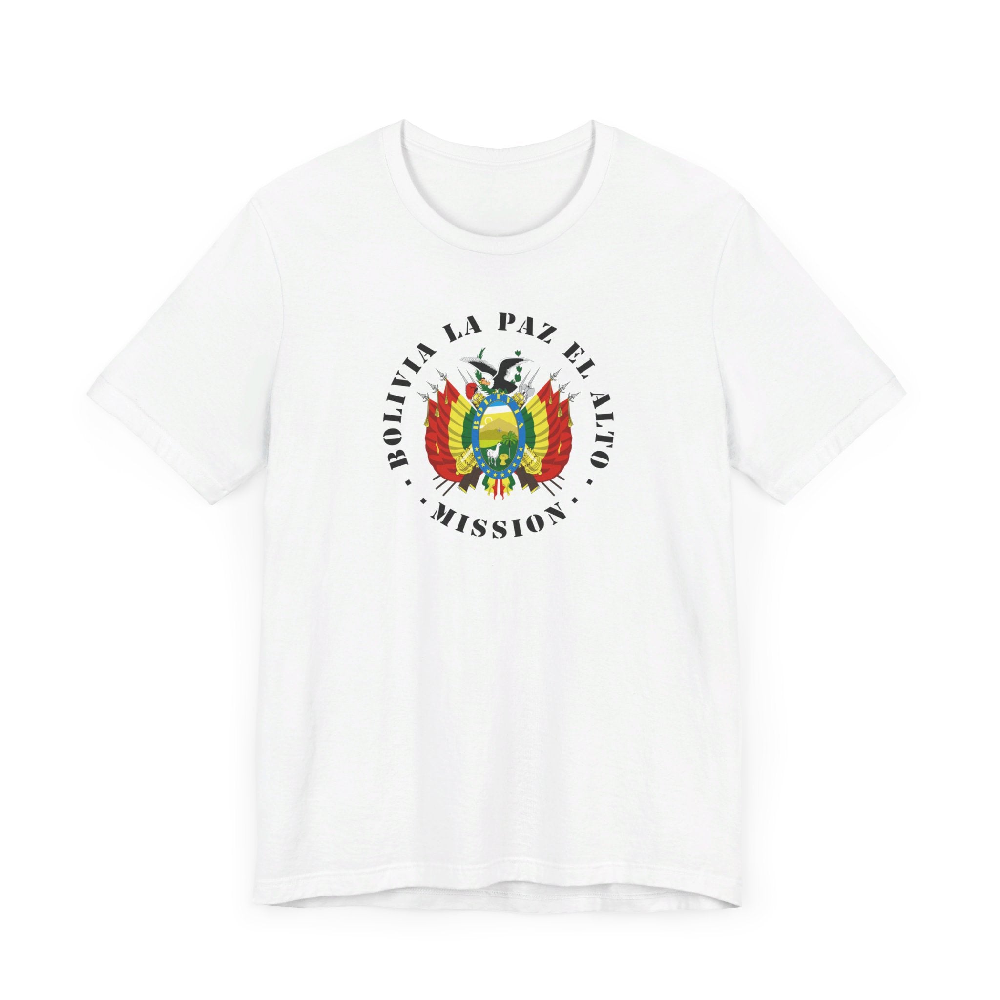 Bolivia La Paz El Alto Mission Circular Flag T-shirt - Latter-Day Saint LDS Missionary Gift - Book of Mormon