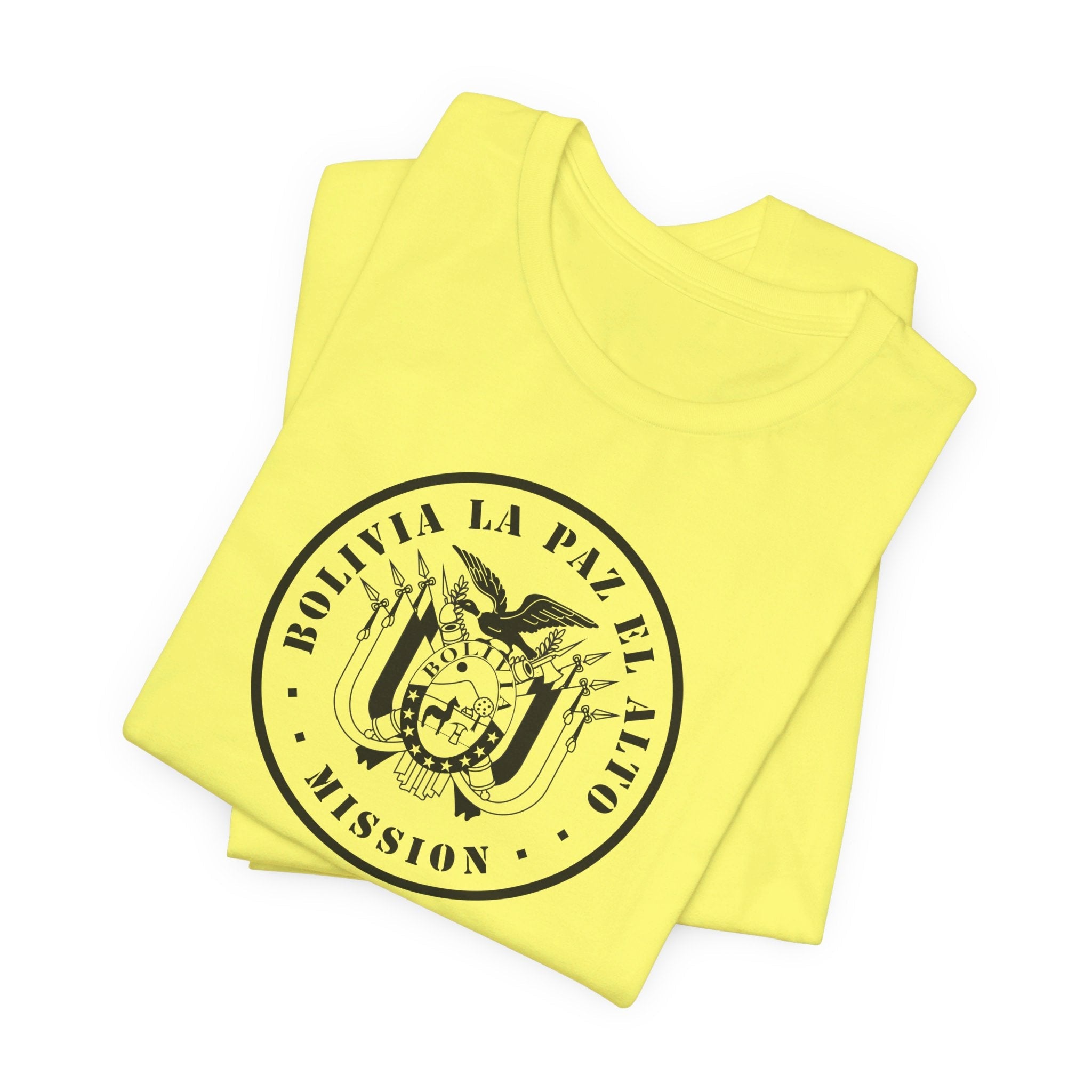 Bolivia La Paz El Alto Mission Circular Monochrome Logo T-Shirt - Mission Wishlist - LDS Missionary Gift Store