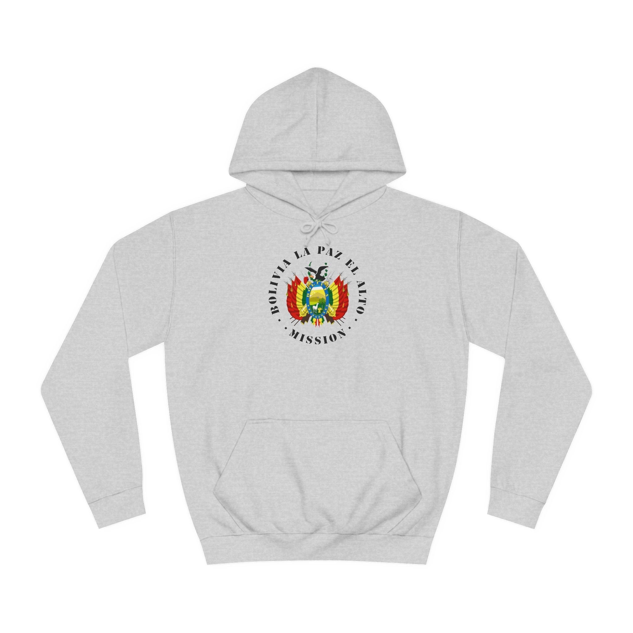 Bolivia La Paz El Alto Mission Flag Logo (Black Border) College Hoodie - Latter-Day Saint LDS Missionary Gift - Book of Mormon