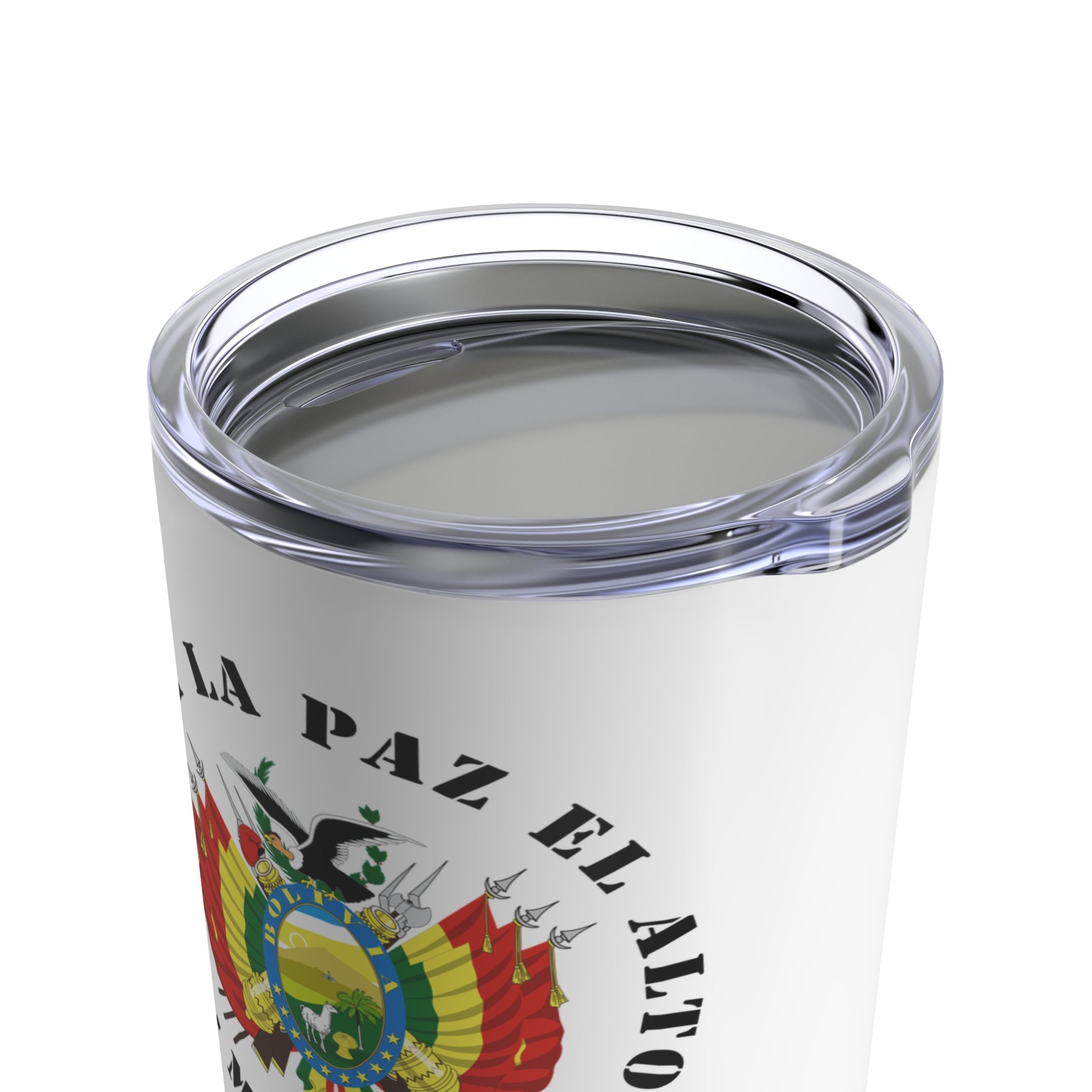 Bolivia La Paz El Alto Mission Flag Logo Tumbler 20oz White - Latter-Day Saint LDS Missionary Gift - Book of Mormon