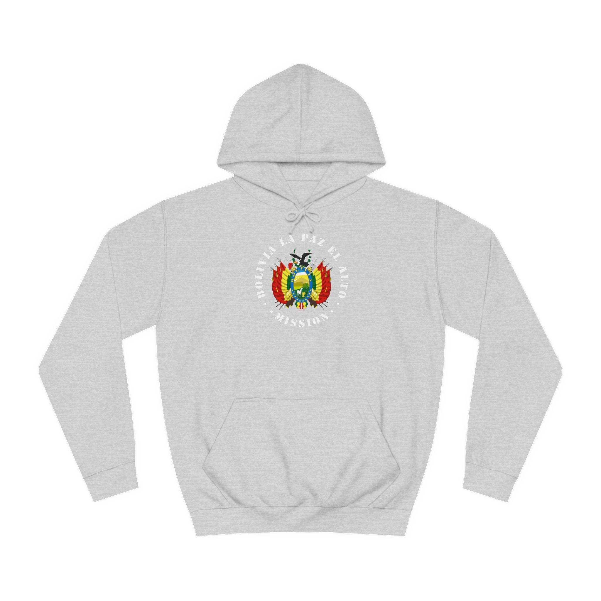Bolivia La Paz El Alto Mission Flag Logo (White Border) College Hoodie - Latter-Day Saint LDS Missionary Gift - Book of Mormon