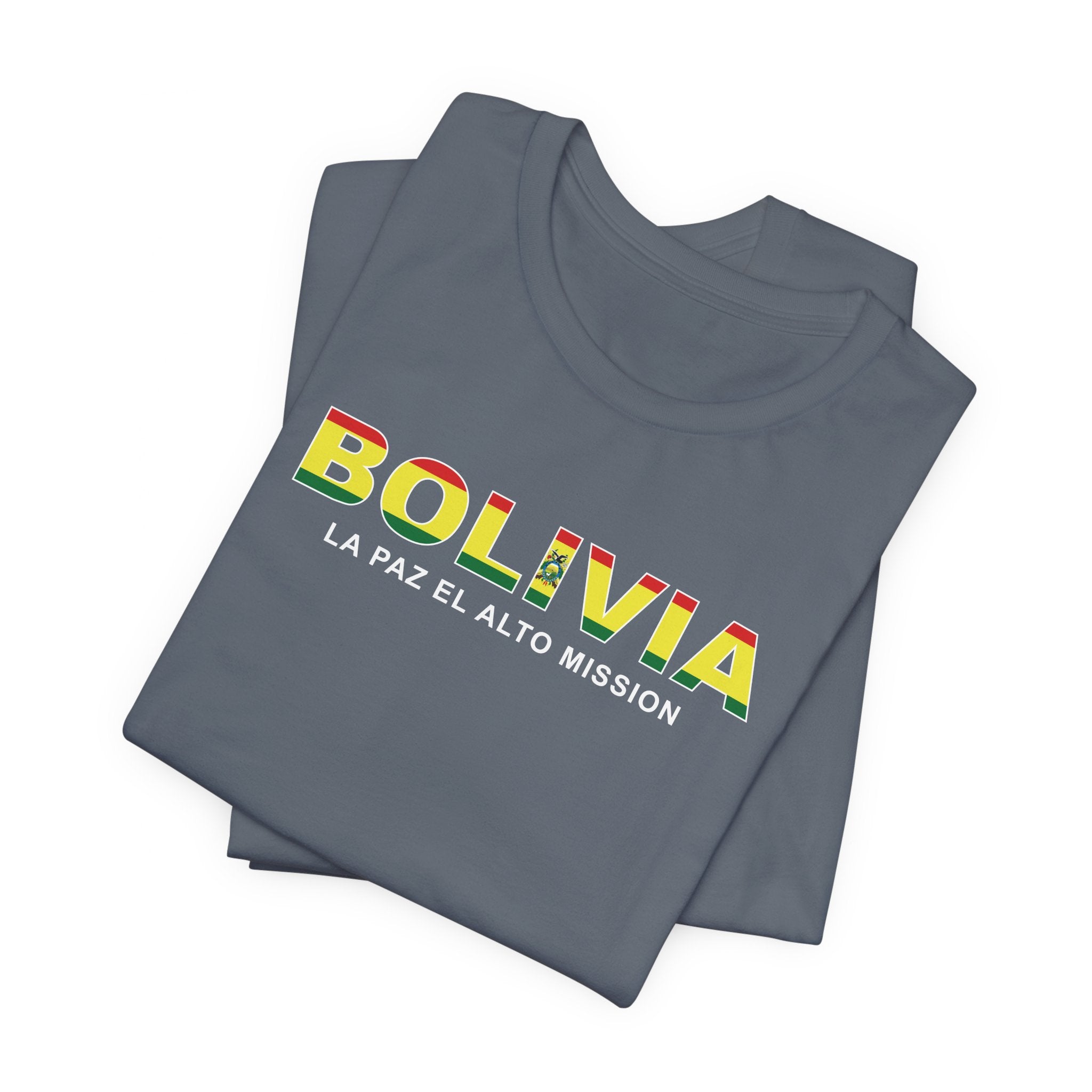 Bolivia La Paz El Alto Mission Flag Title T-shirt - Mission Wishlist - LDS Missionary Gift Store