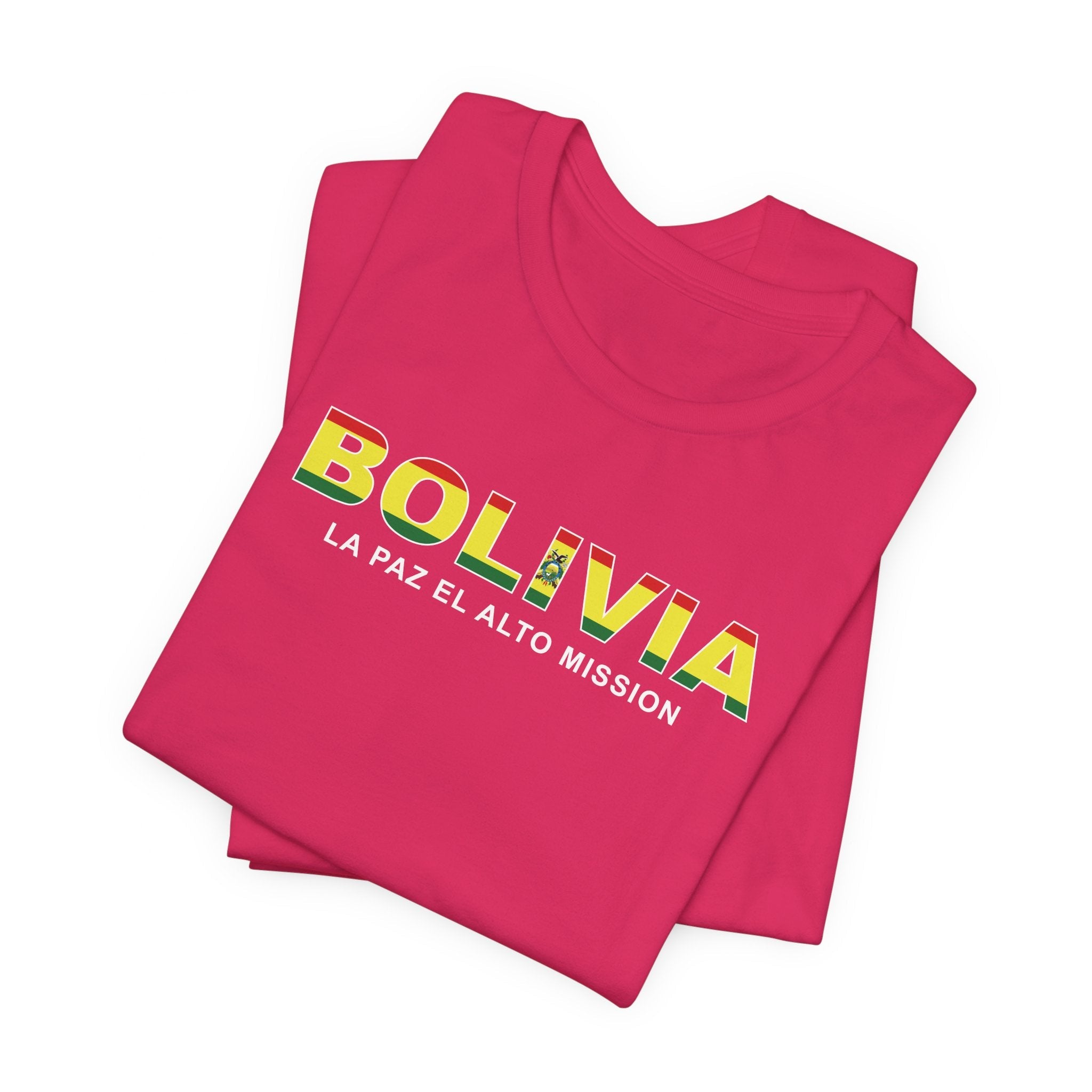 Bolivia La Paz El Alto Mission Flag Title T-shirt - Mission Wishlist - LDS Missionary Gift Store