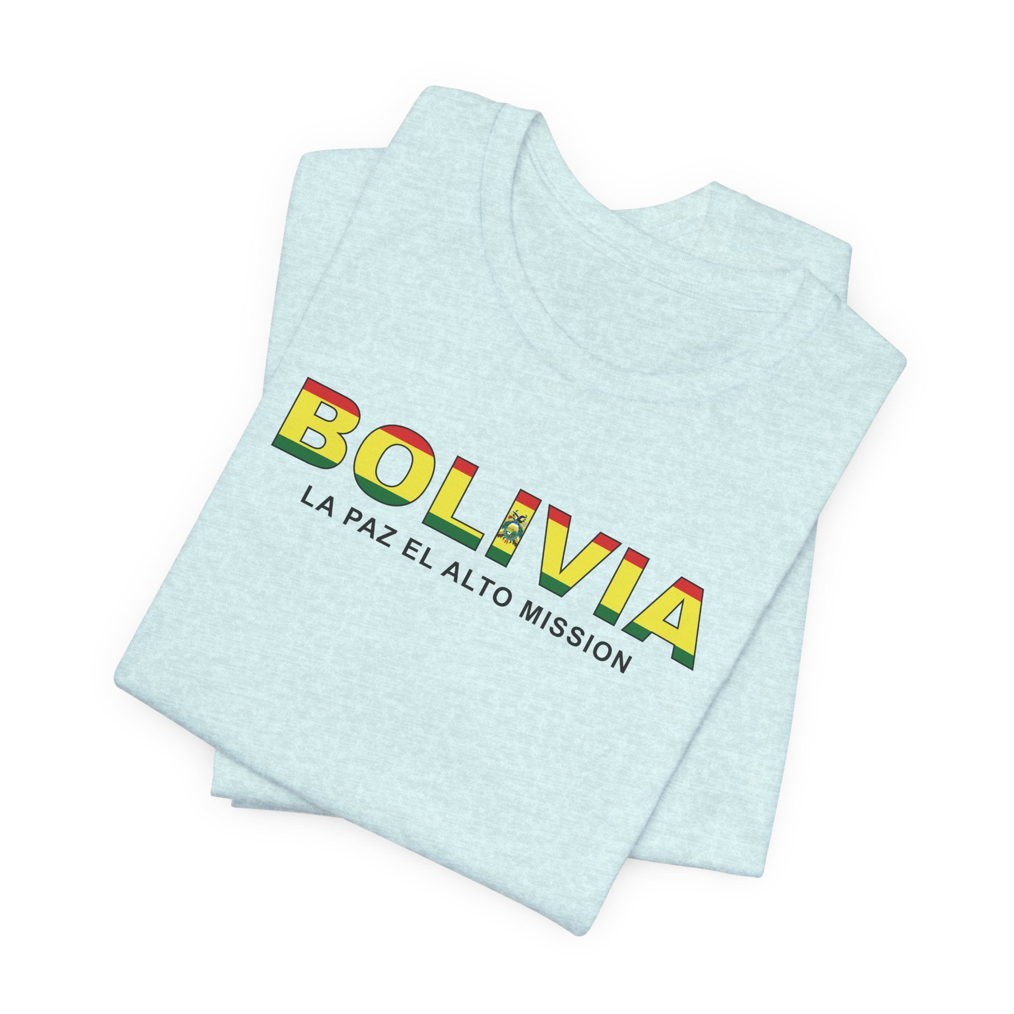 Bolivia La Paz El Alto Mission Flag Title T-shirt - Mission Wishlist - LDS Missionary Gift Store