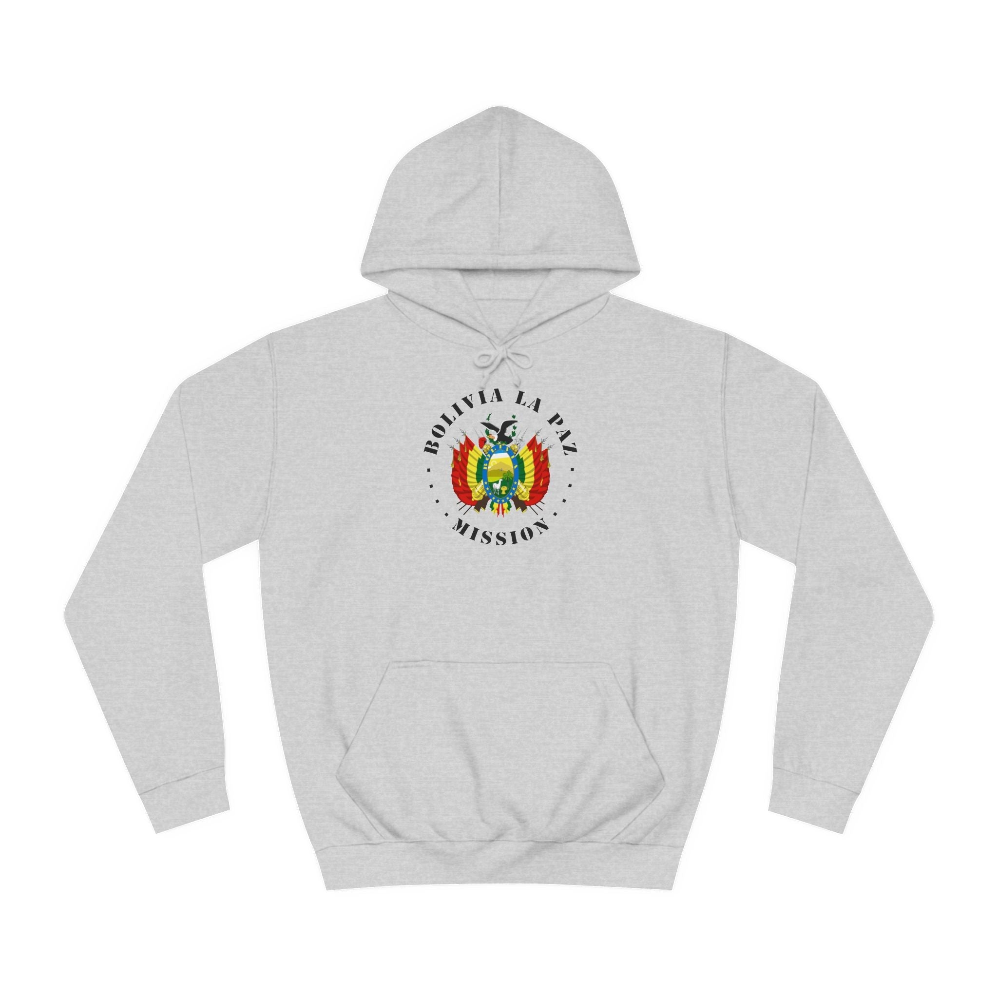 Bolivia La Paz Mission Flag Logo (Black Border) College Hoodie - Mission Wishlist - LDS Missionary Gift Store